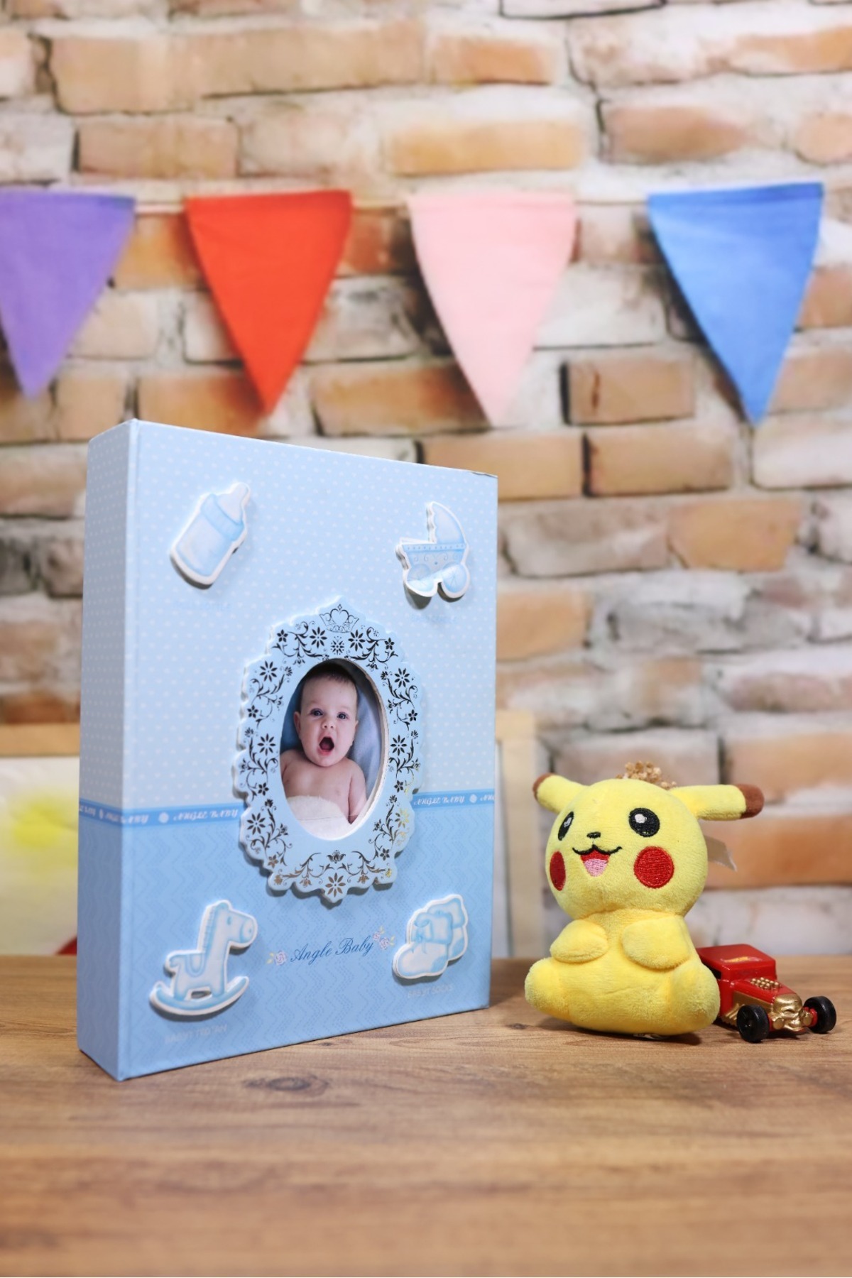 NRCN 10x15cm 200’lük Pencereli Bebek Fotoğraf Albümü Mavi fotoğrafı 2 (önizleme)