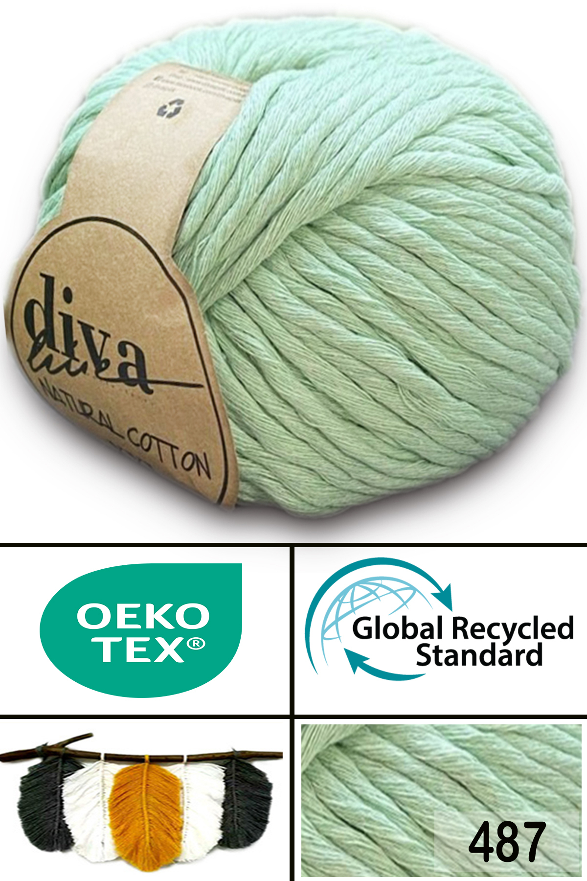 Diva Natural Cotton Xxl 487 Sea Green