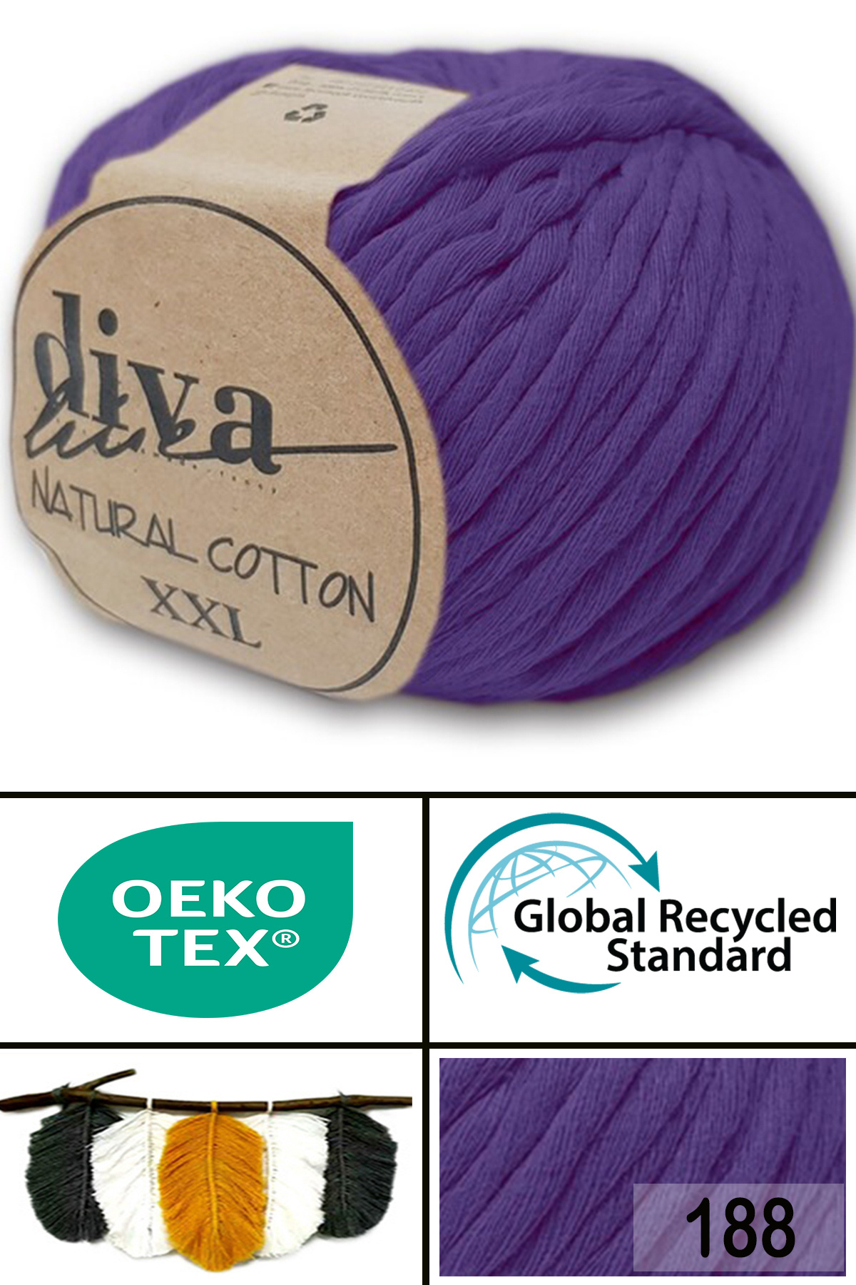 Diva Natural Cotton Xxl 188 Purple