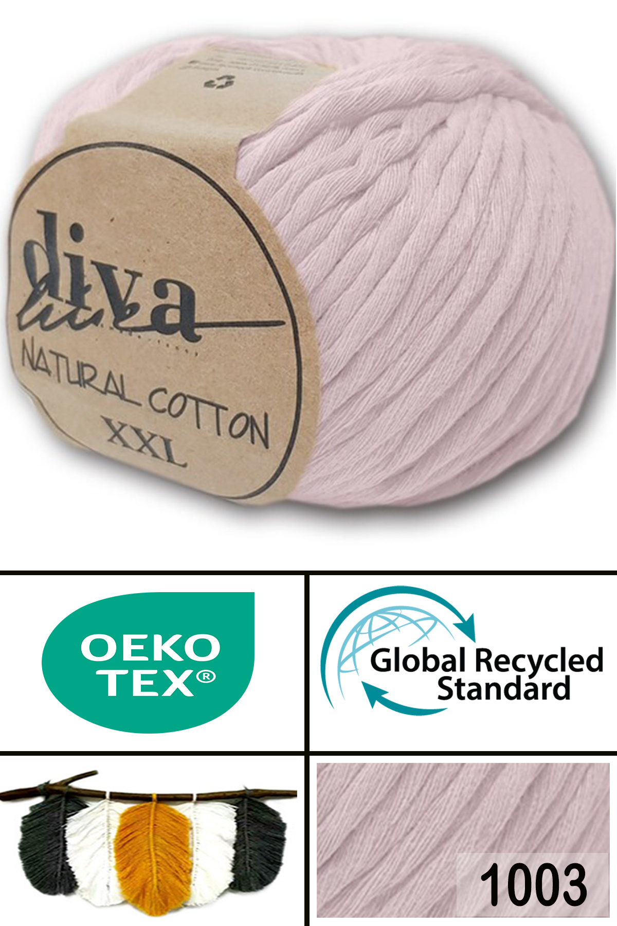 Diva Natural Cotton Xxl 1003 Soft Powder