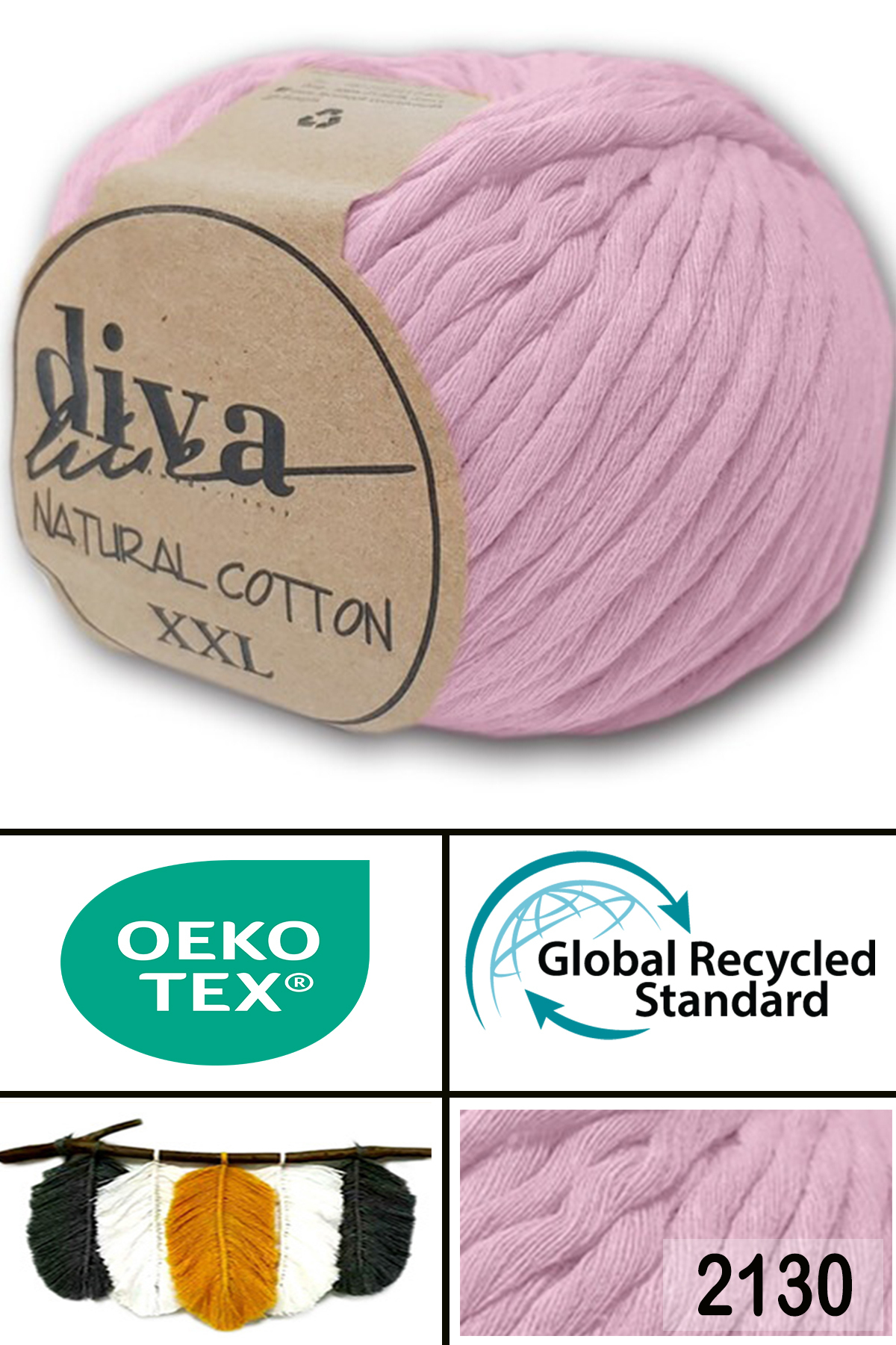 Diva Natural Cotton Xxl 2130 Powder Pink