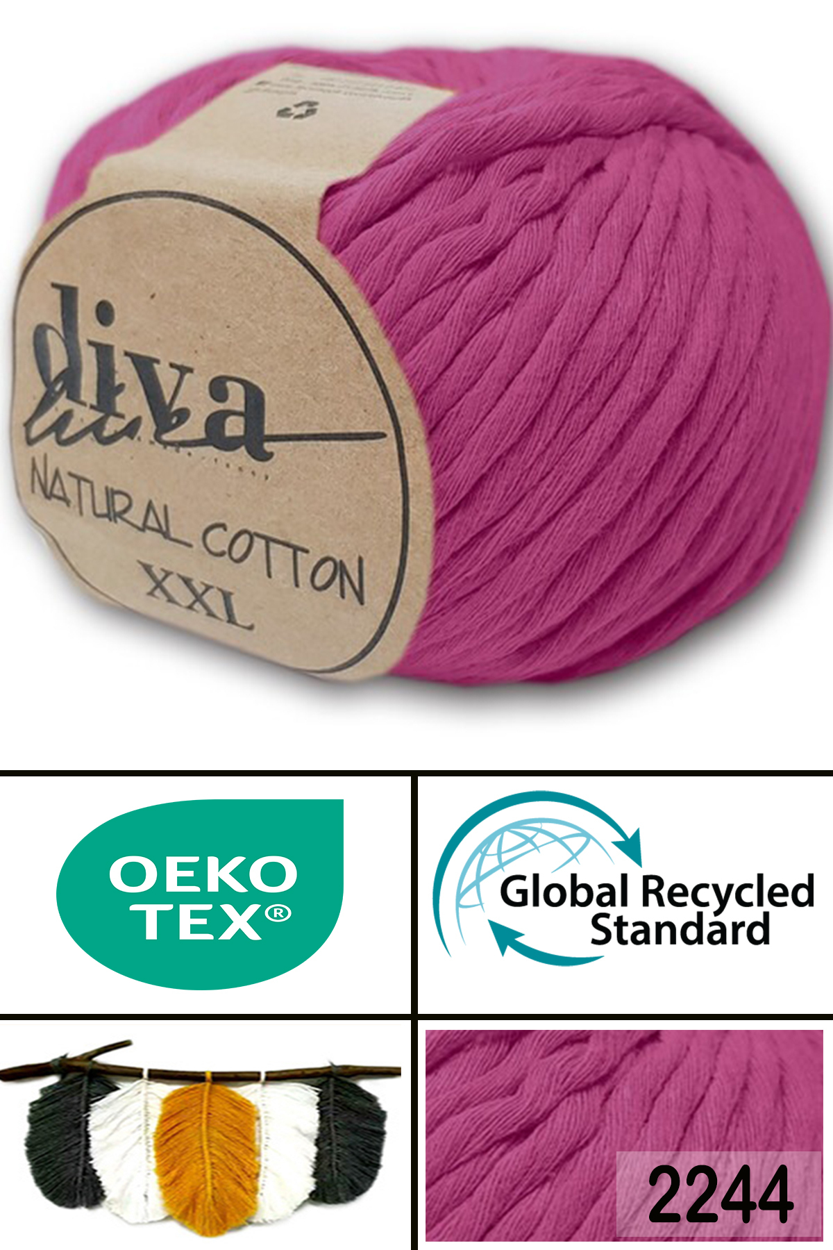 Diva Natural Cotton Xxl 2244 Pink