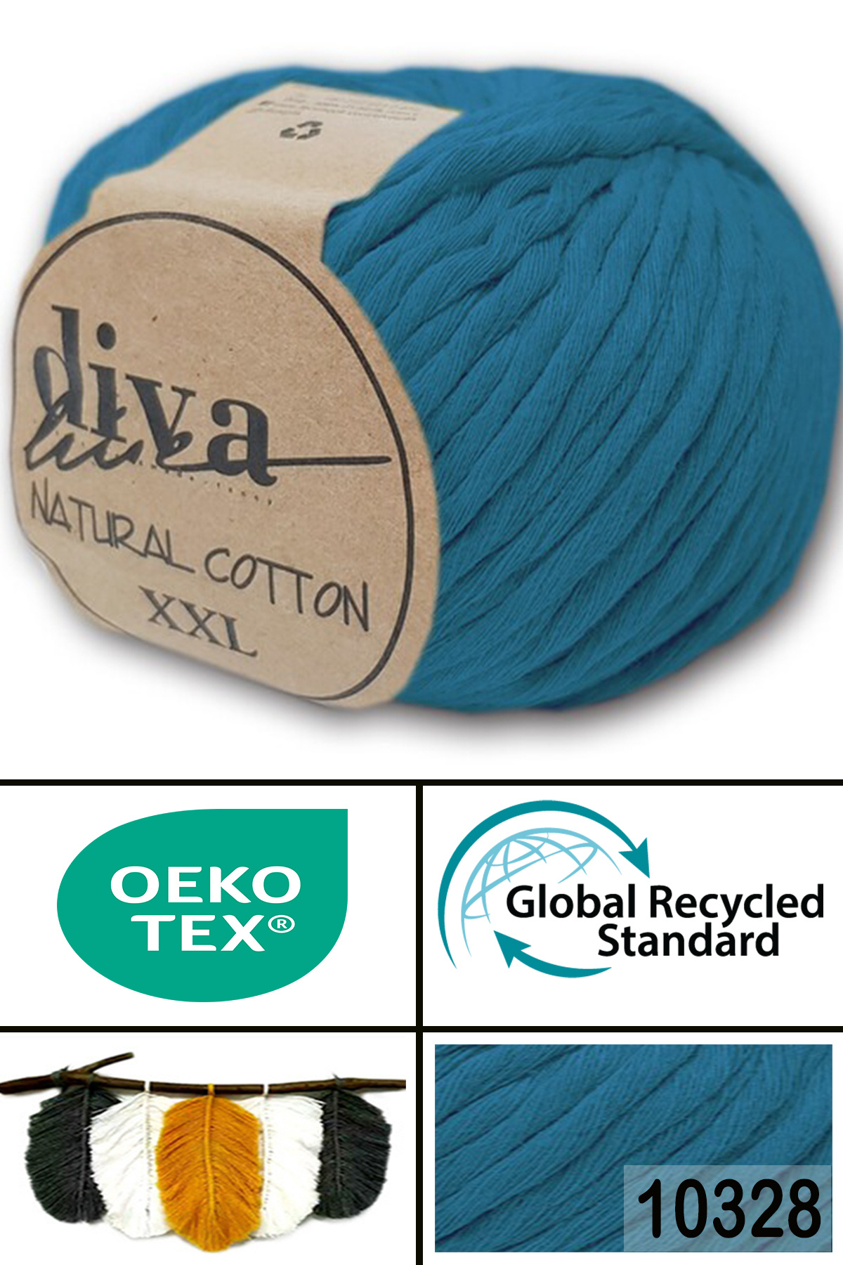 Diva Natural Cotton Xxl 10328 Petrol