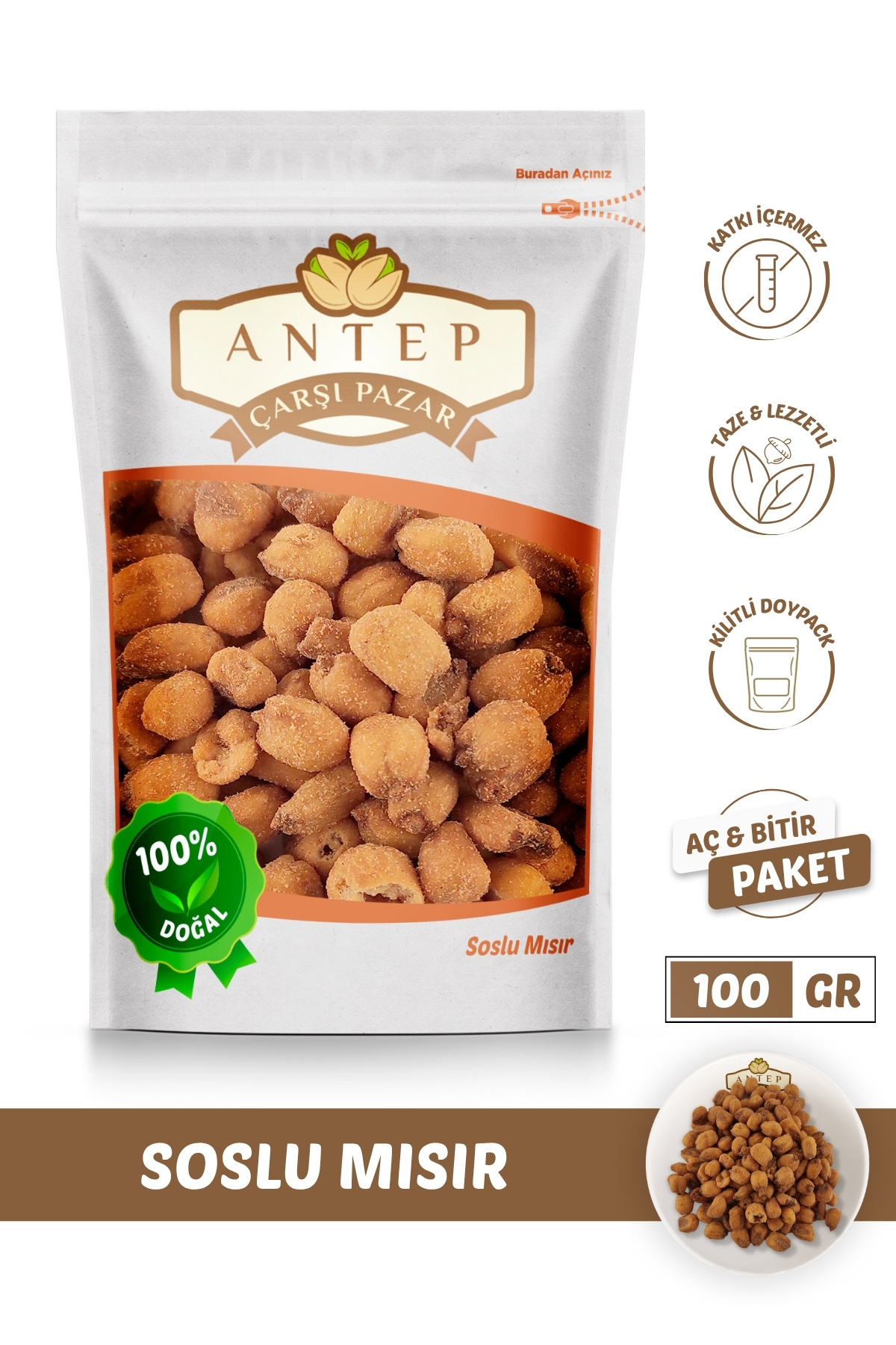 Antep Çarşı Pazar-Corn with Bbq Sauce - 100 Gr. 1