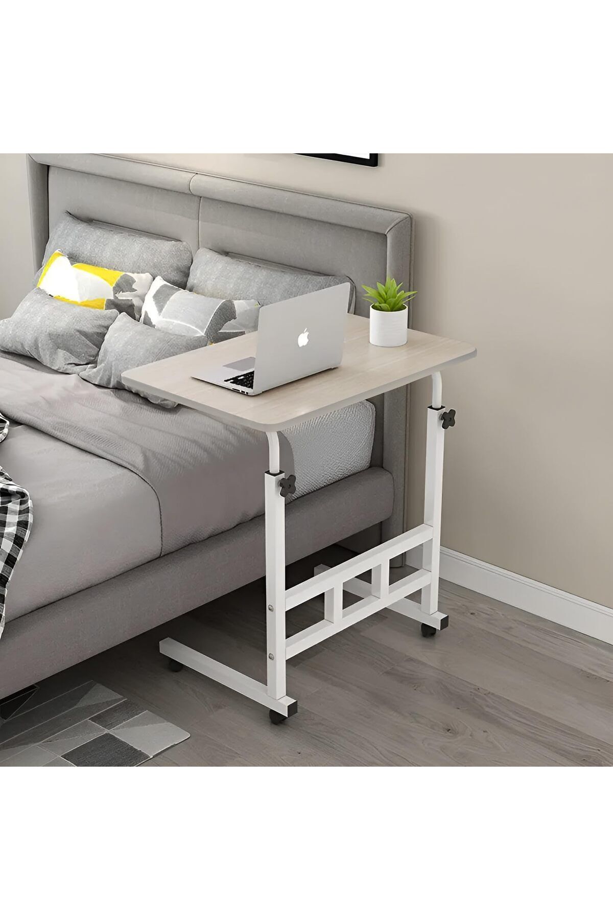 Generic-Upgraded Metal Base Adjustable Movable Desktop Computer Mobile Laptop Desk Home And Offic 1