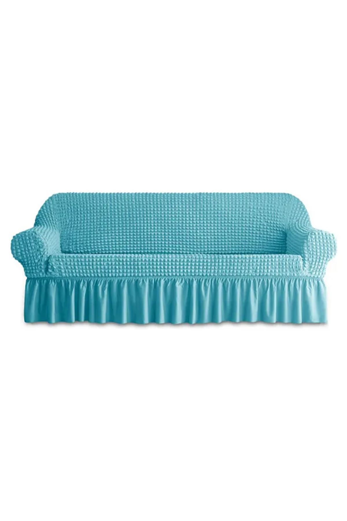 uygarhome Husa De Canapea Elastica Bürümcük Husa De Canapea Din Lycra Single 3 Locuri/ Husa De Canapea Turcoaz - One Size