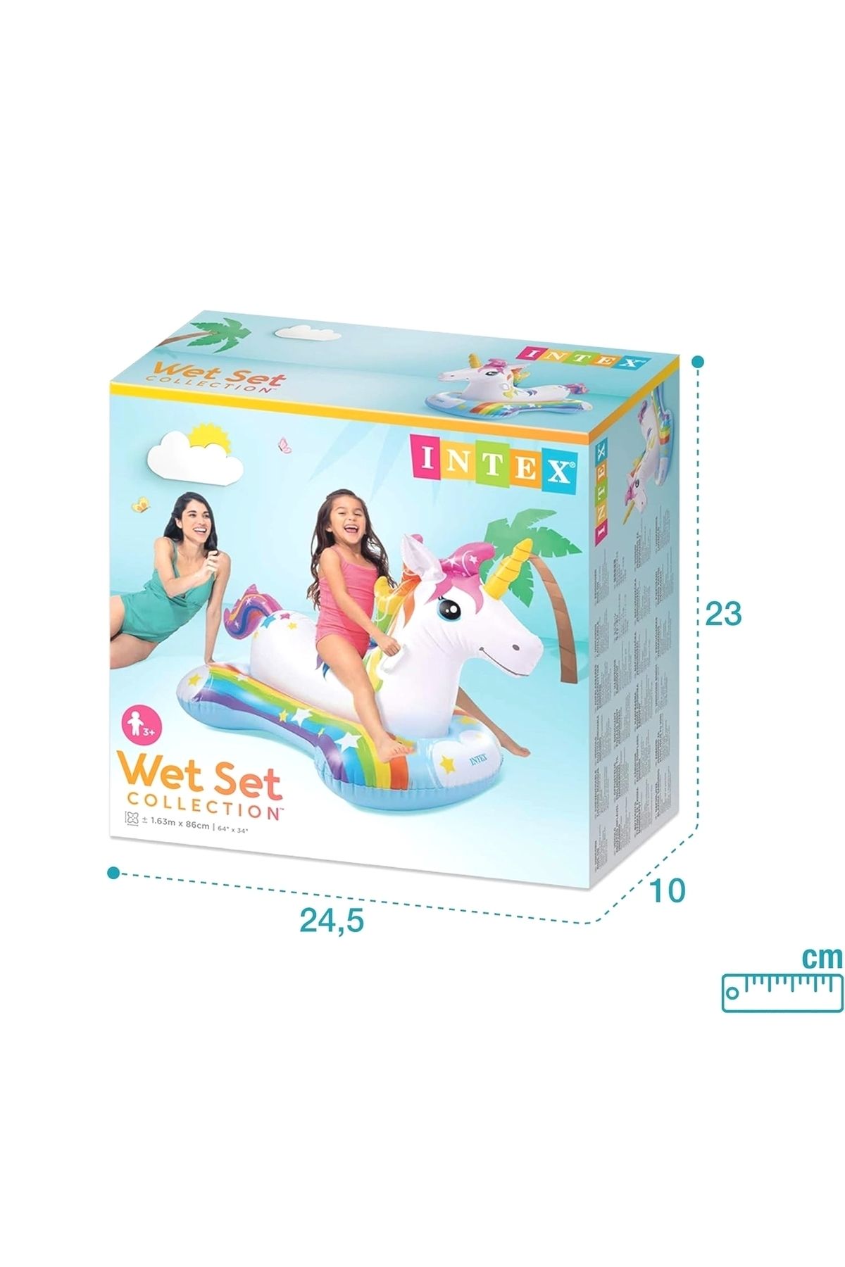 Intex-Inflatable Riding Boat with Unicorn Grip - Child 163X86 cm Unicorn Rider 8