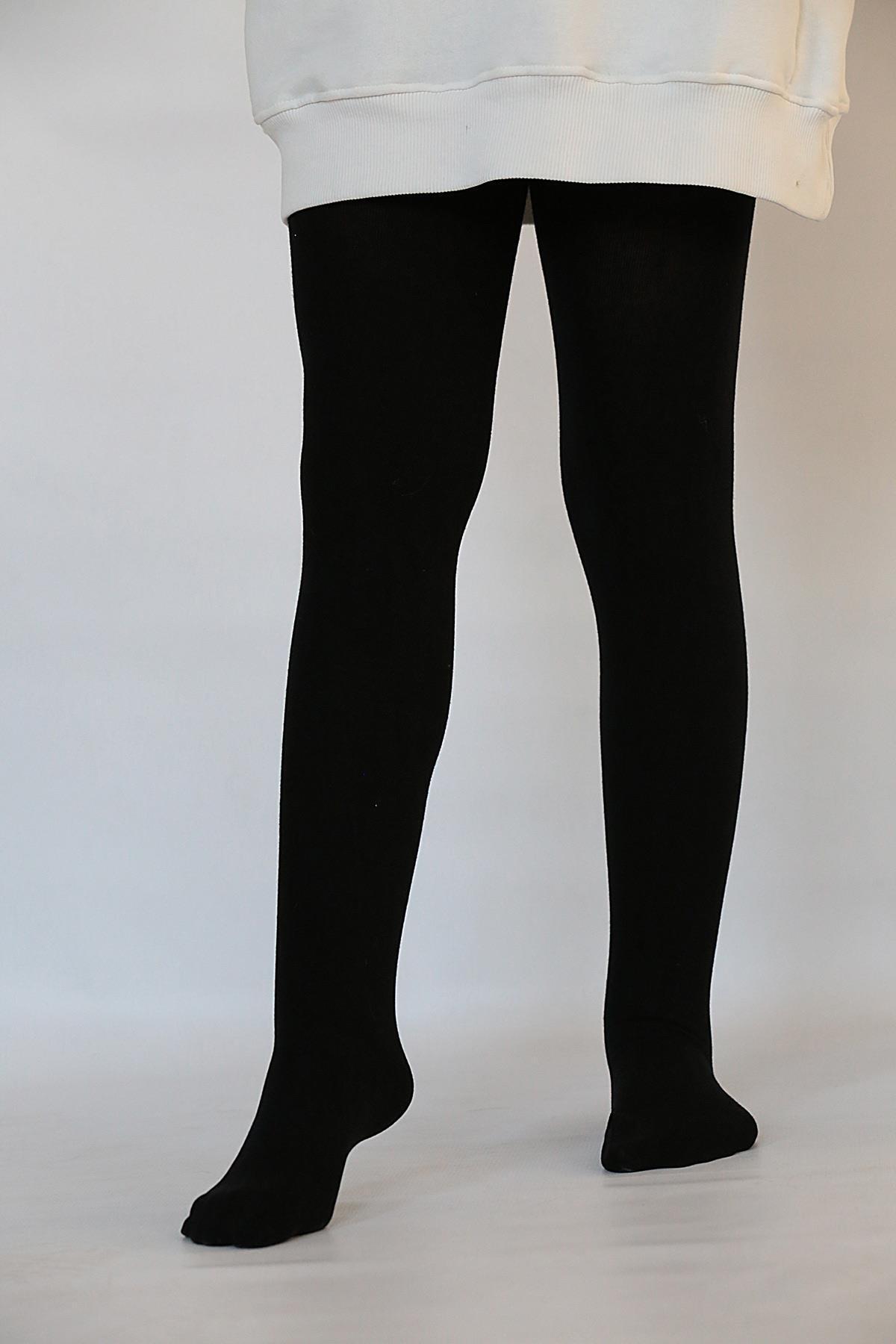 Daymod-Soft Viscose Kids Pantyhose Black 2