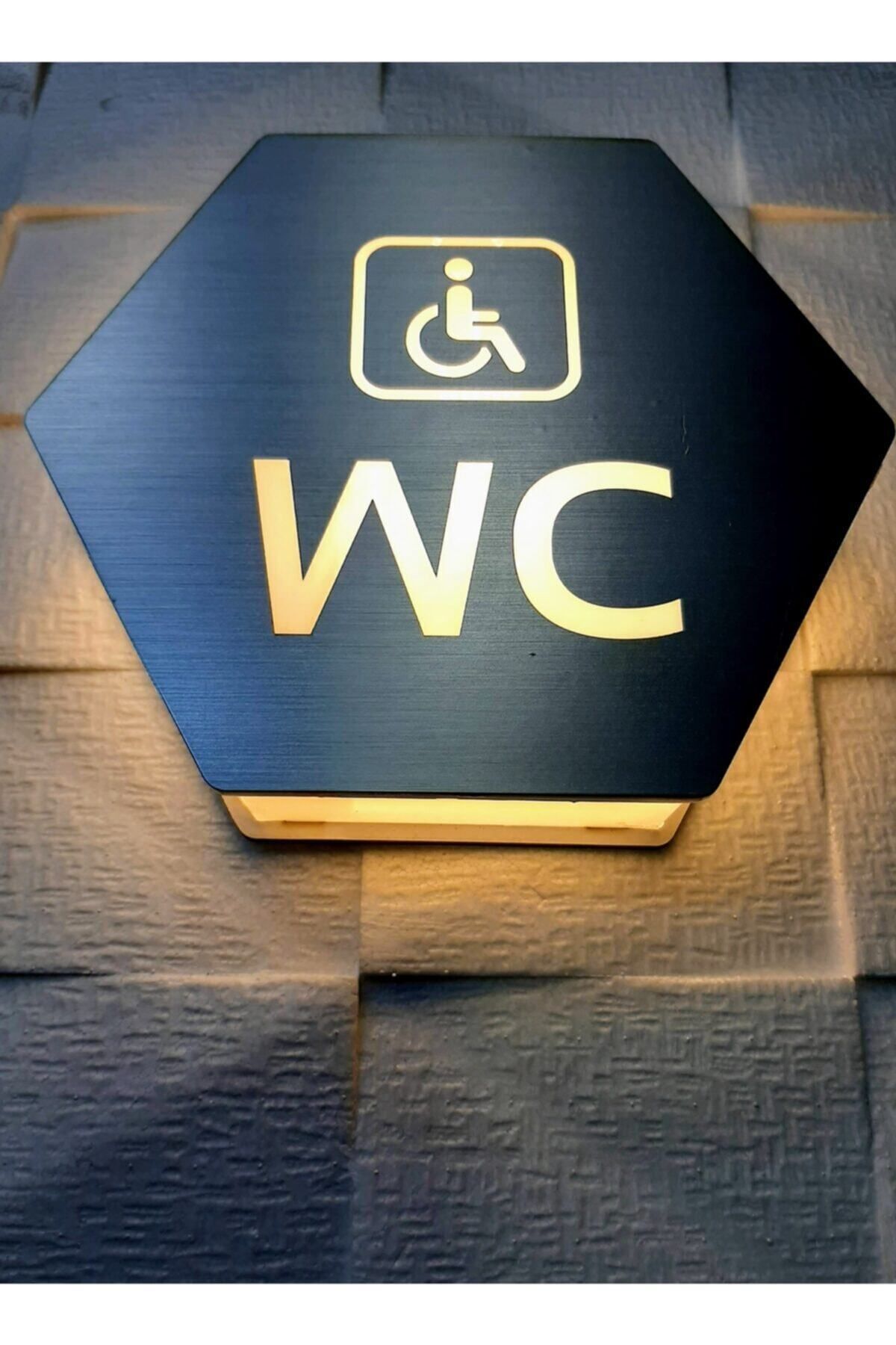 Yönline-Honeycomb Series Illuminated Wc Direction Sign 5
