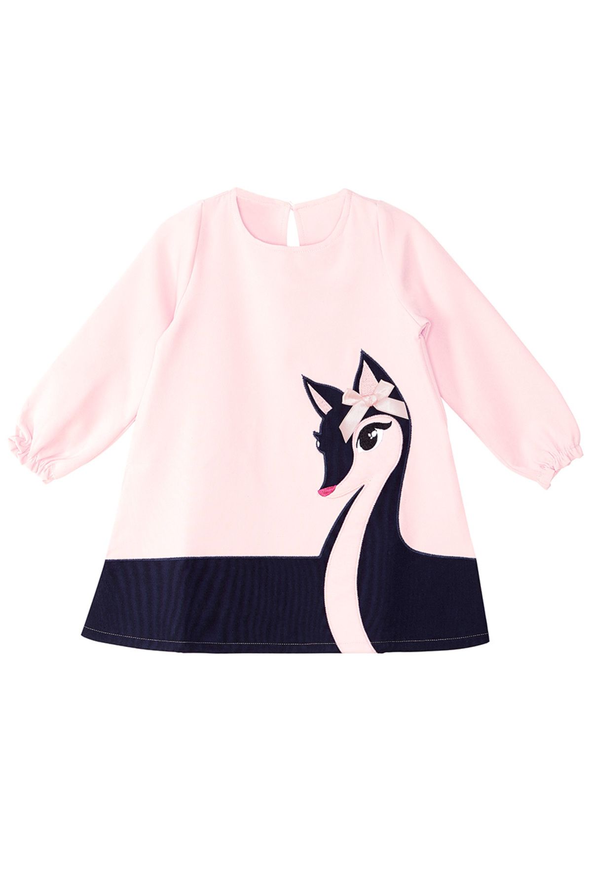 Denokids-Rochie Roz Fata Tesuta - Elegant Gazelle 3