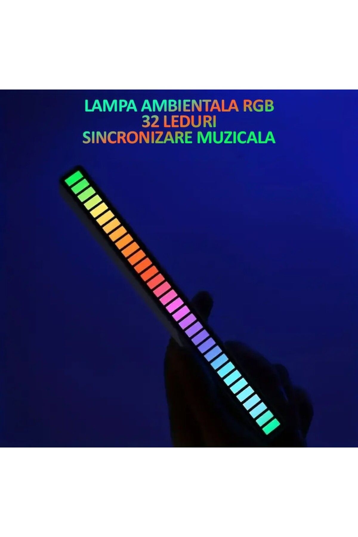NEXTLY-Bara Cu Leduri Rgb, , Sincronizare Muzicala, Lumini De Ritm, Senzor Sunet, 32 Leduri 5
