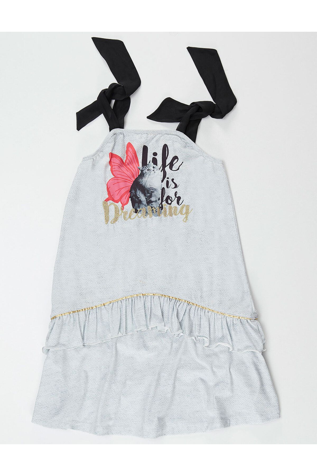 MSHB&G-Grey Dreaming - Rochie de vară cu bretele pentru fete 3