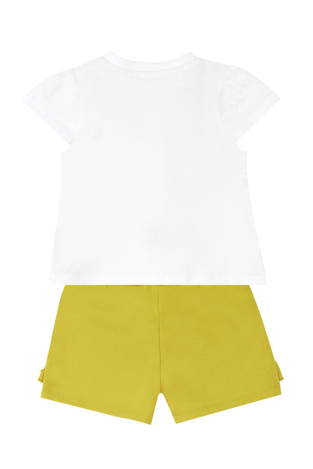 Denokids-Mädchen-Sommer-T-Shirt-Shorts-Set mit gekräuselten Katzen 4