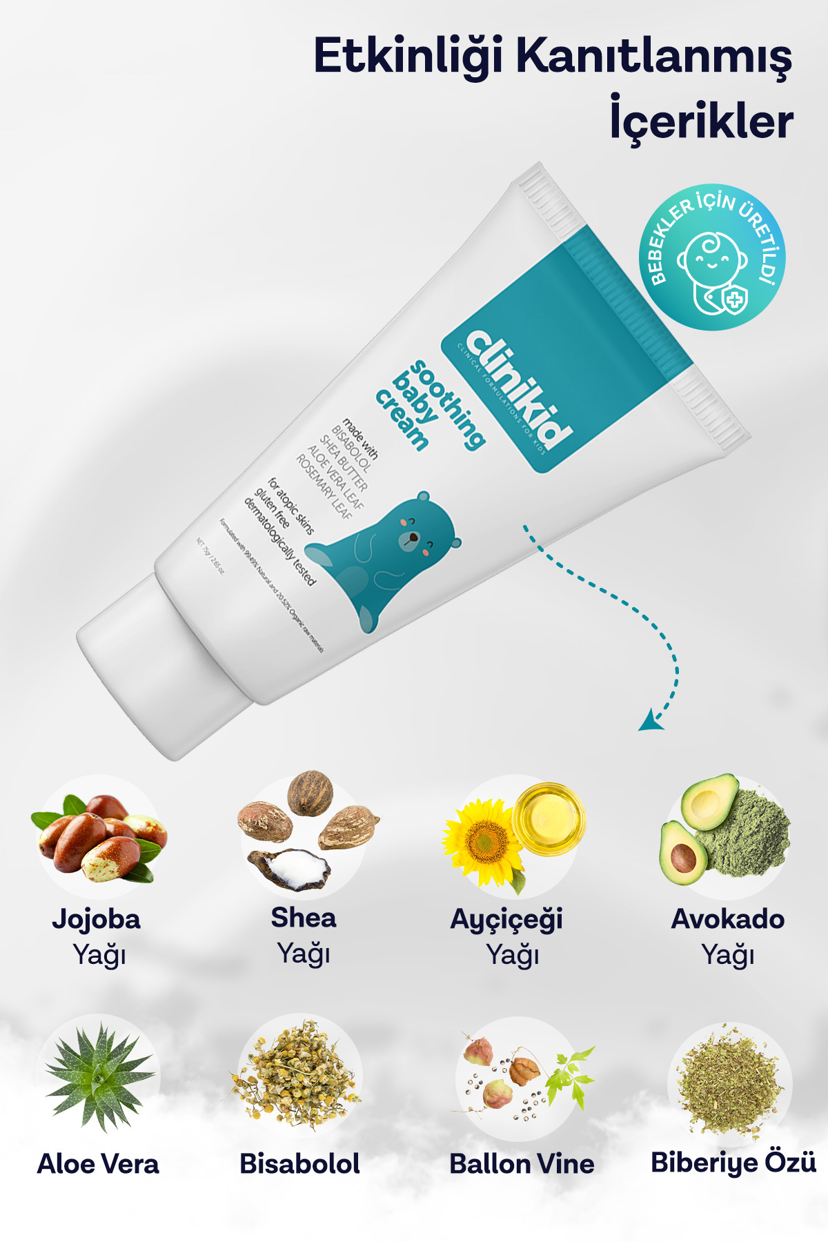 Clinikid Atopik Cilt Yatıştırıcı & Nemlendirici Kremi fotoğrafı 2 (önizleme)