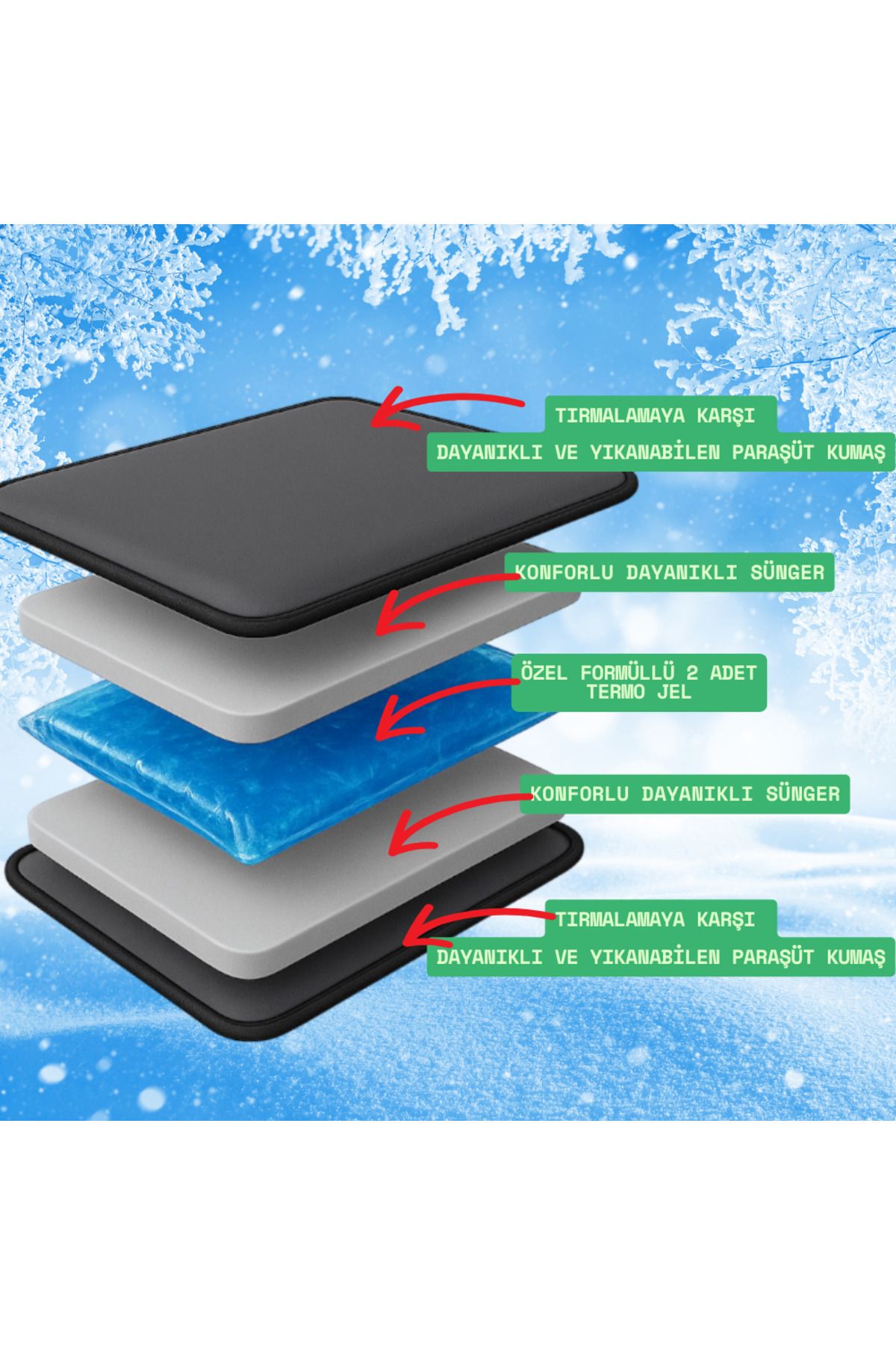 AKTURK HOME-4-Season Comfort Mat (65X40 cm) - Suitable for Warm and Cold Use. 5