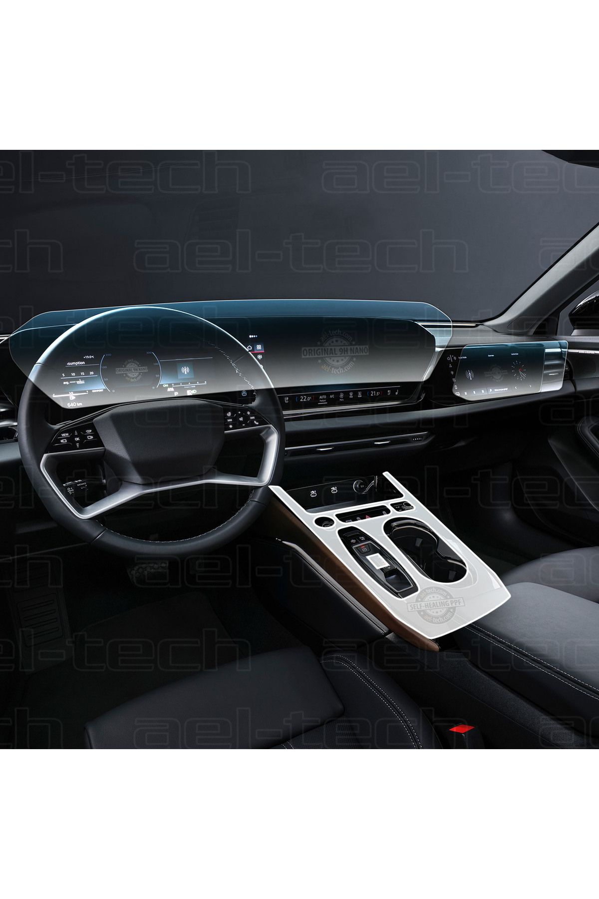 ael-tech-Audi New A5 Navigation, Digital Instrument 9H Nano and Gear Shift Around Tpu Protector Set of 3 2025 2026 1