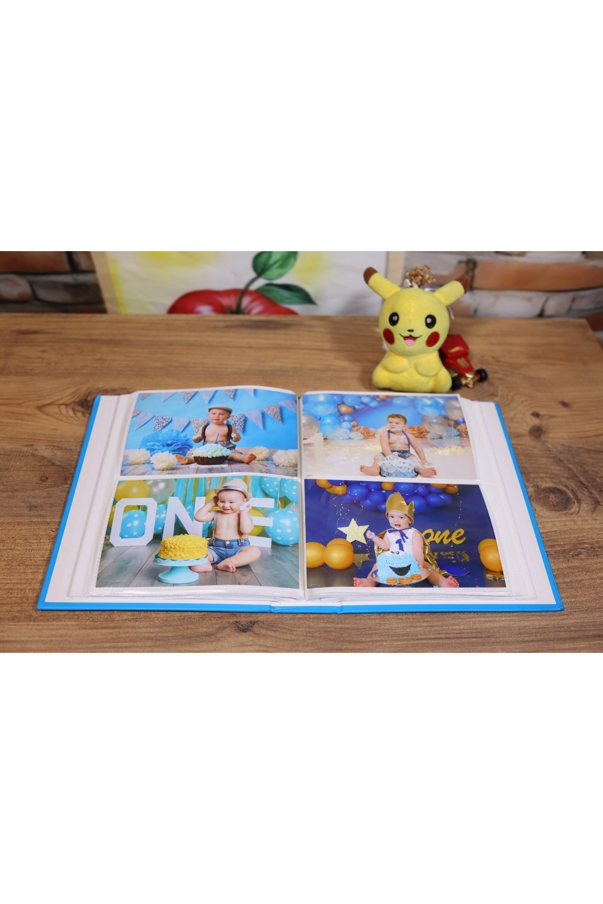 NRCN 10x15cm 200’lük Pencereli Bebek Fotoğraf Albümü Mavi fotoğrafı 3 (önizleme)