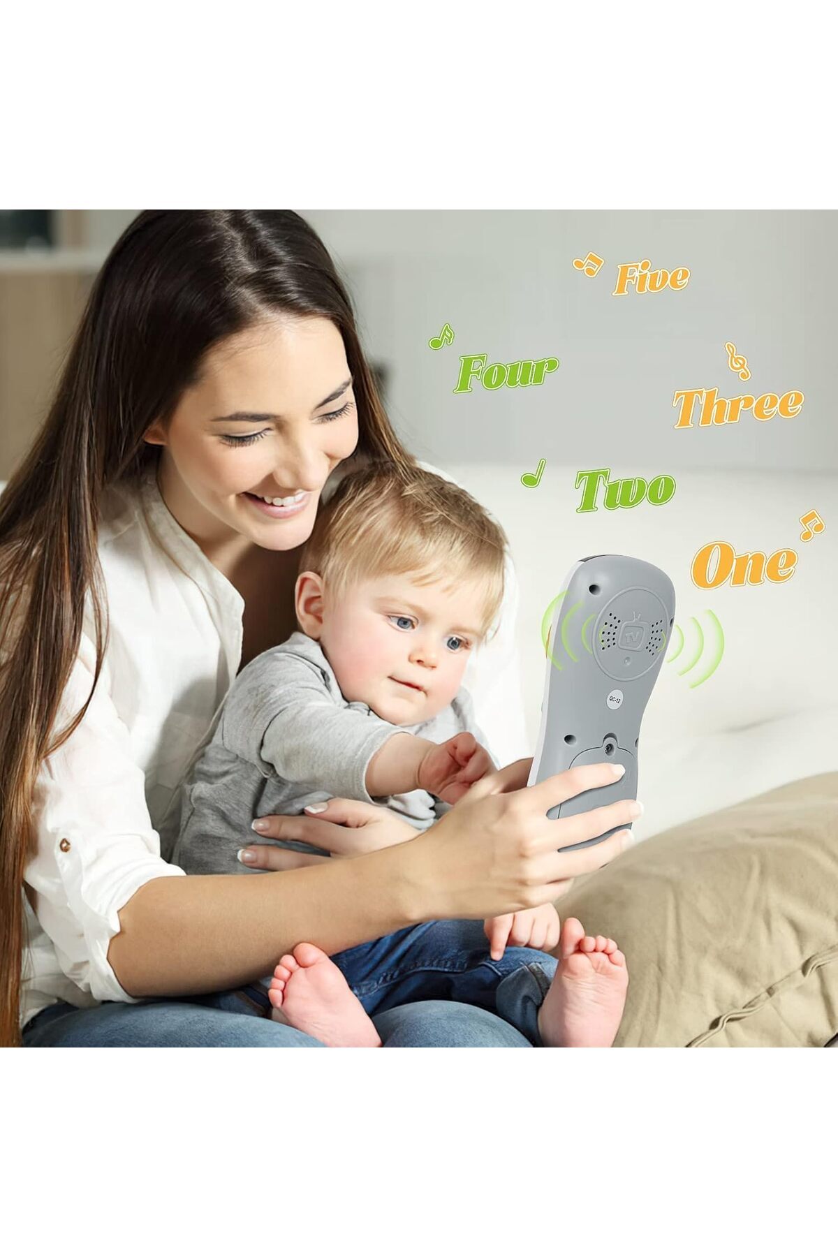 indiggo-Interactive Toy Remote Control with Melodies, Numbers in English, Adjustable Volume, Indiggo®, 6 mo 5