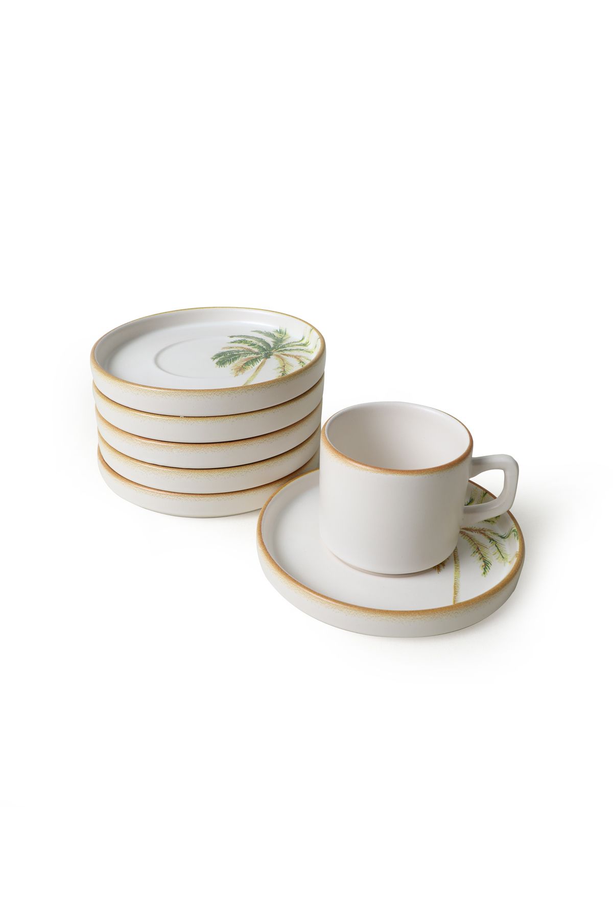 Keramika-Σετ τσαγιού Bronze Palm Stackable 12 τεμαχίων για 6 άτομα 22902-03 4