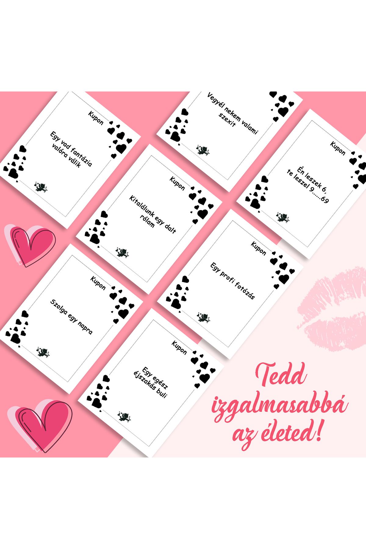 Legendary Gifts-Vouchers for Couples, Love Means 50/50, 100 Cards with Different Messages 4