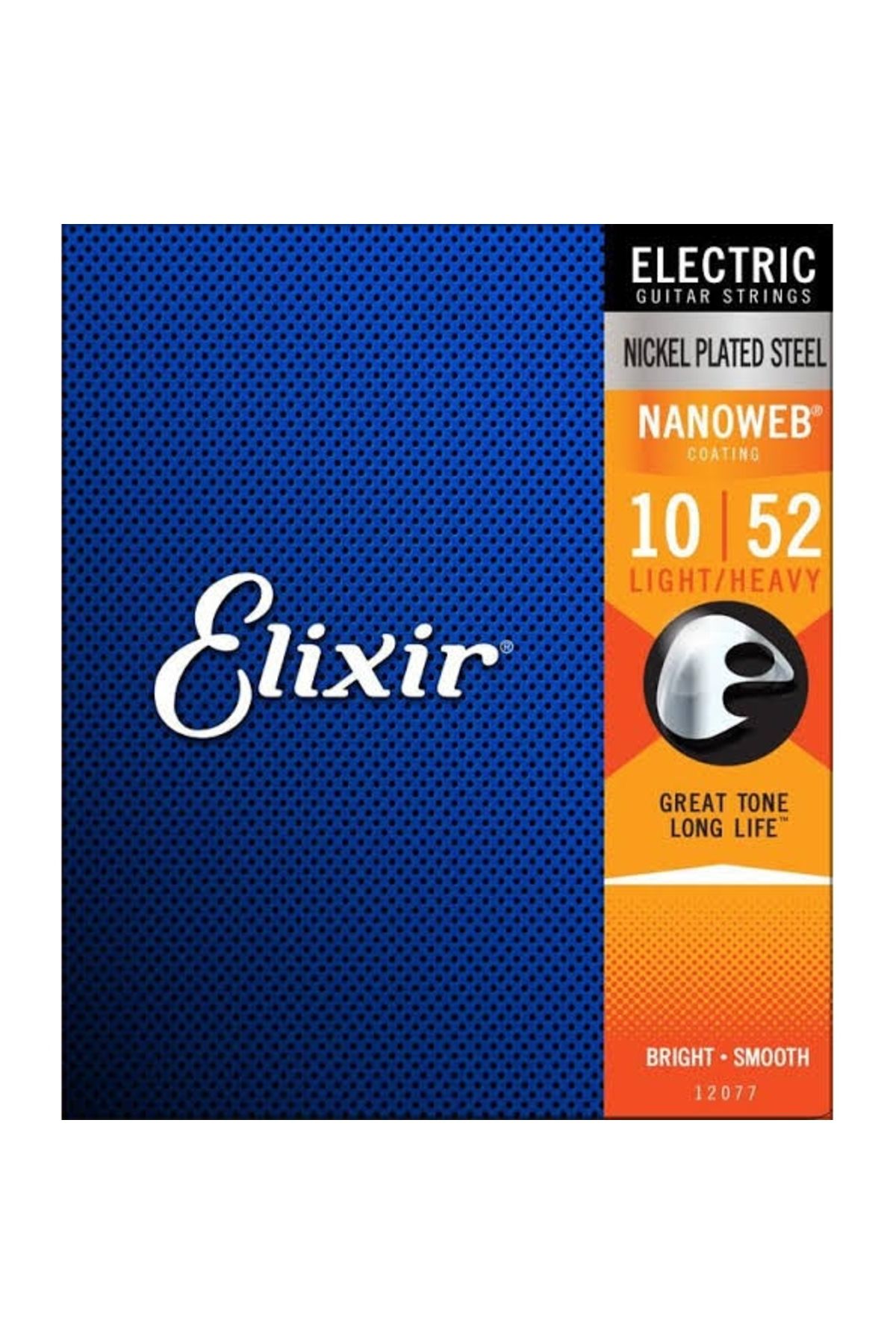 Elixir-12077 Nanoweb Light Heavy Electric Guitar String (10-52) 1
