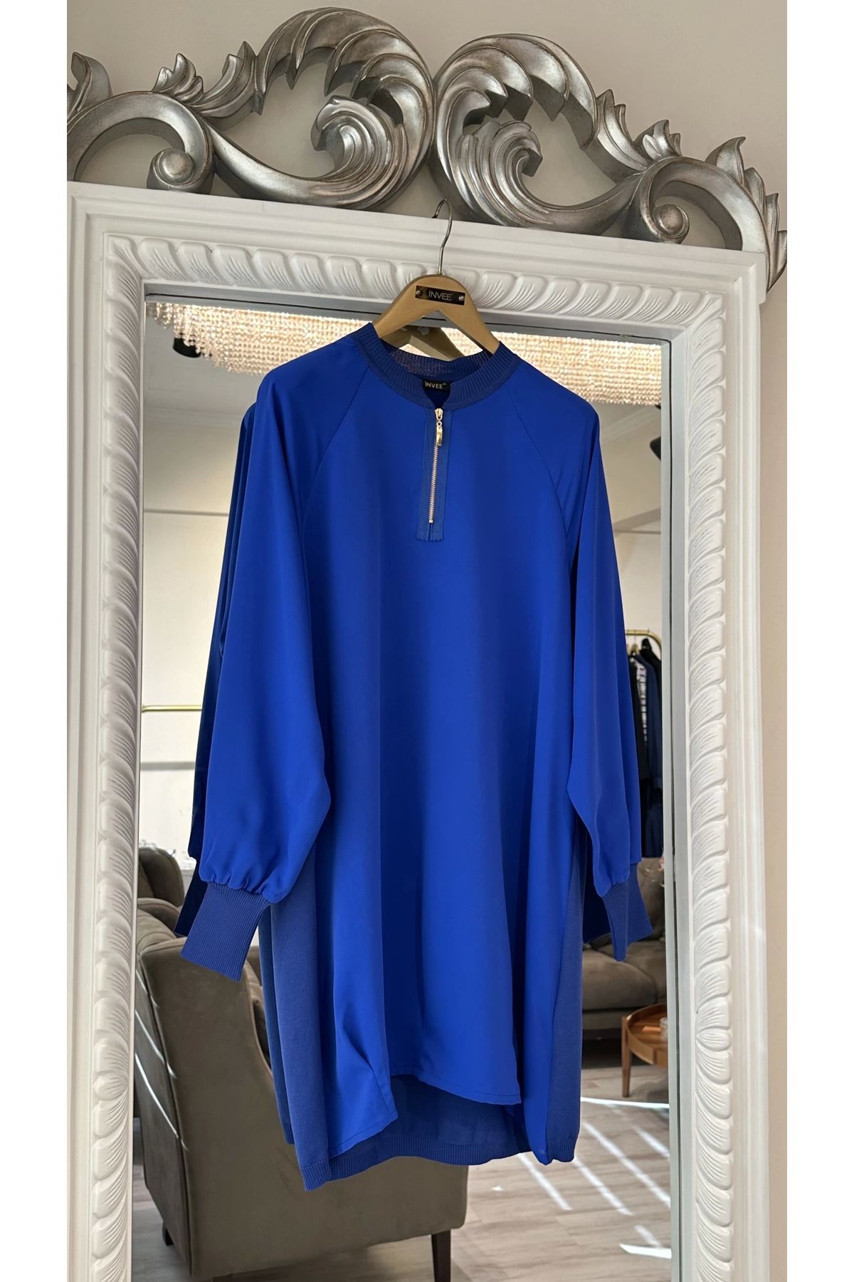 Invee-INVEE 6899 Sax Tunic - Comfortable Fit and Stylish Design 2