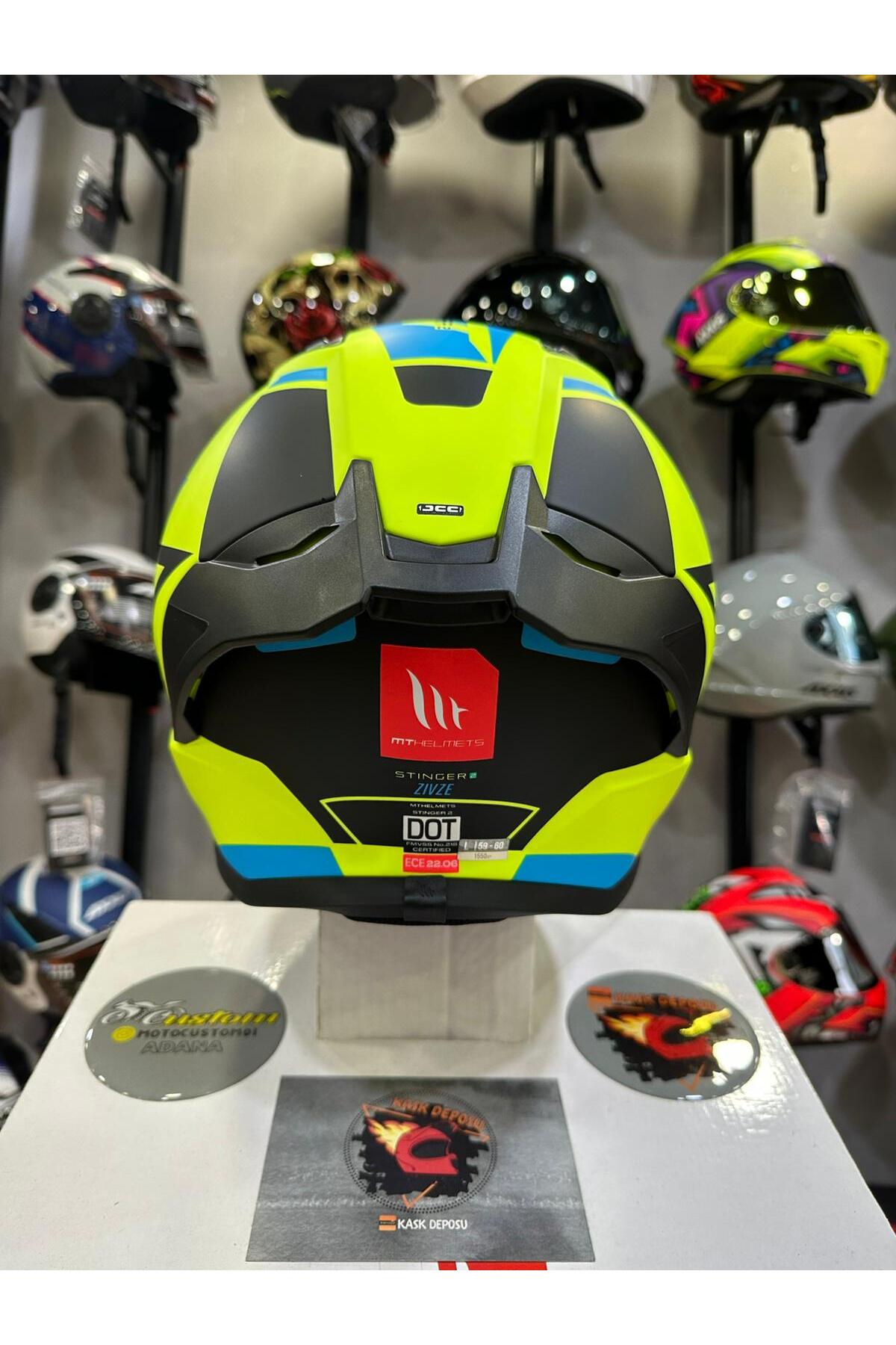 マイステイクール MT Helmets Stinger 2 Zivze C3 Mat Flour Kapalı Motosiklet Kaskı
