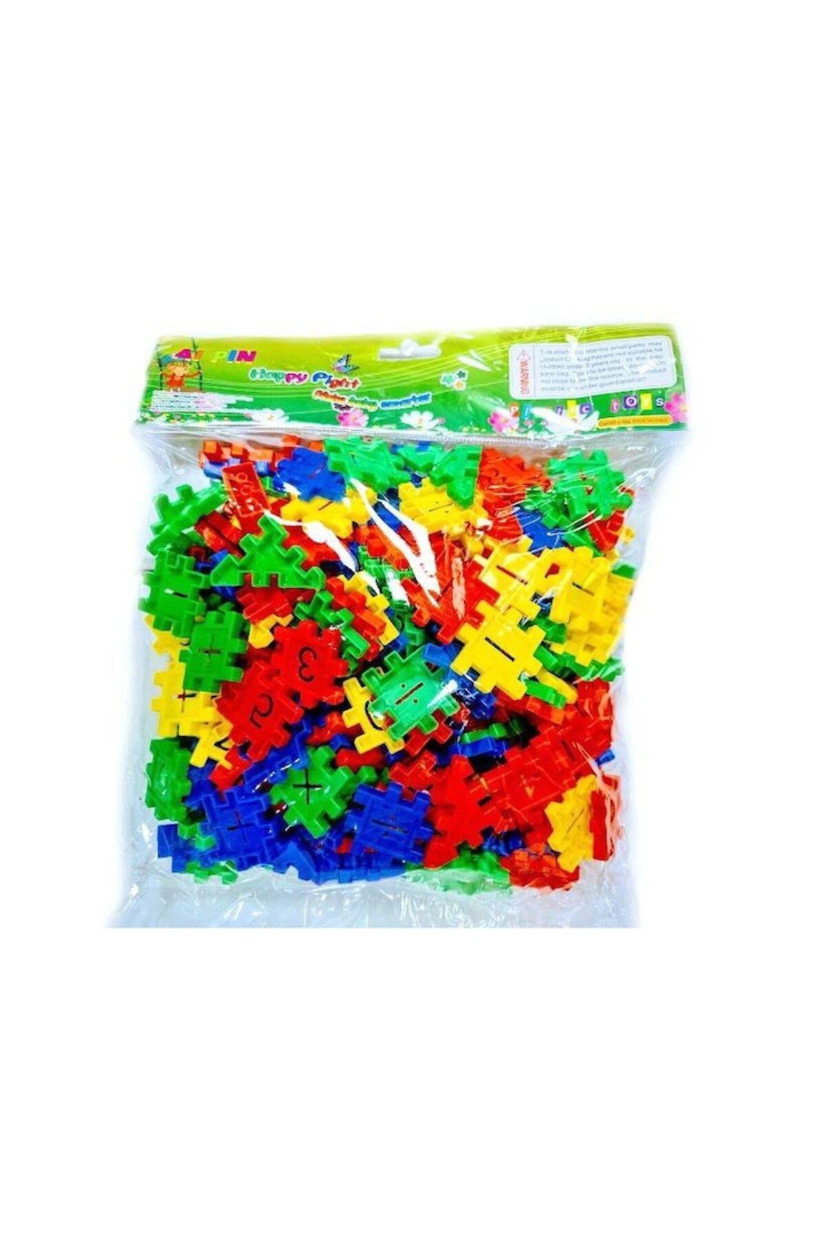 OEM-Construction set with square and triangular pieces, waffle with numbers, educational game with digit 3