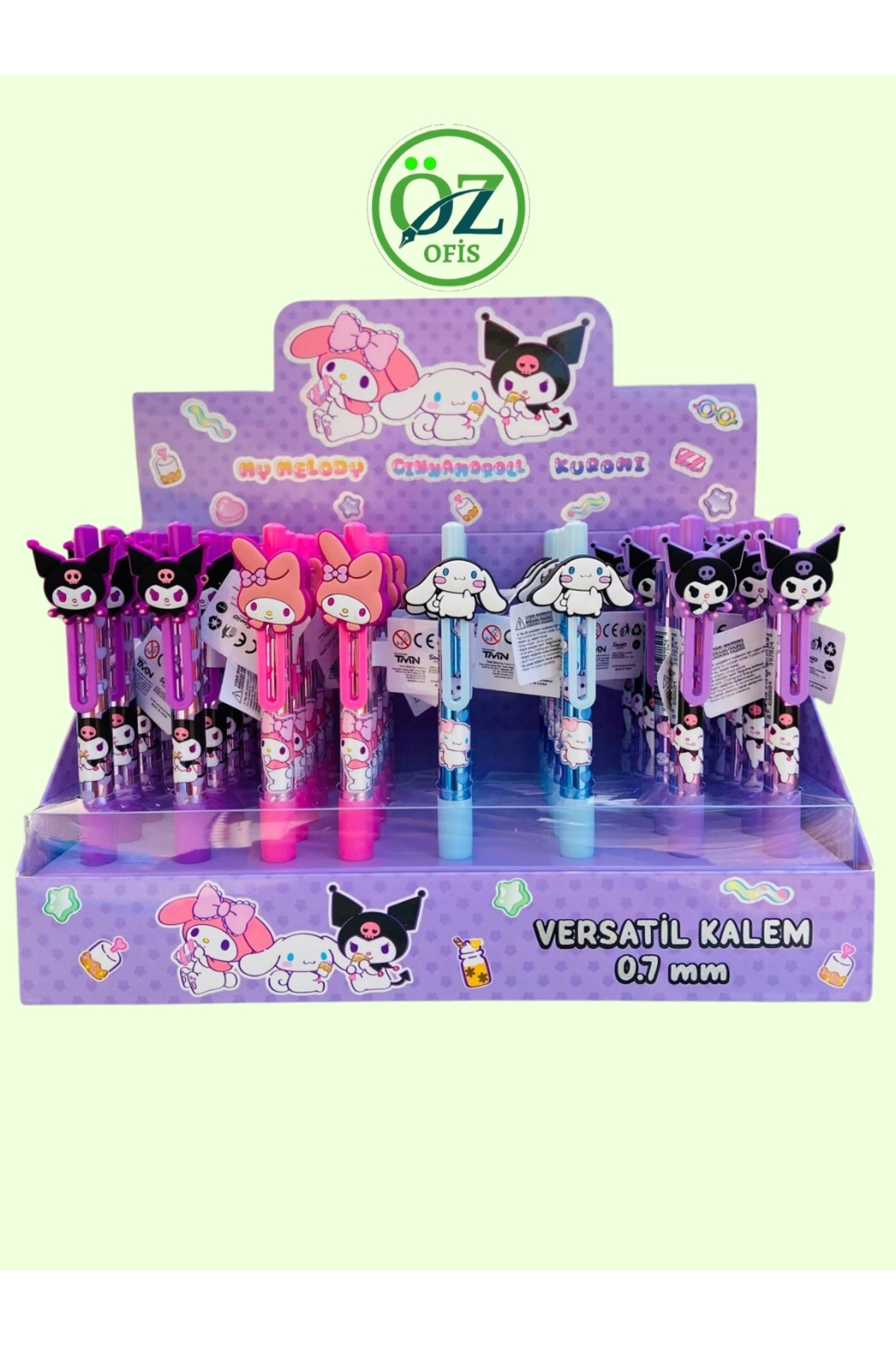 ÖZ OFİS Kuromi My Melody Cinnamoroll Shınny Klipsli 0.7mm Uçlu