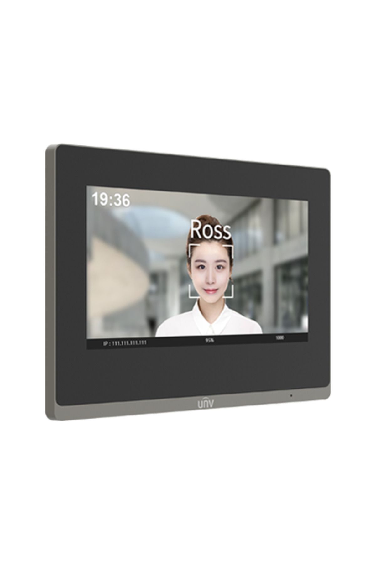 Uniview-TCP/IP video intercom monitor, LCD TFT Touch Screen 7 inch, PoE, WiFi - UNV OEI-372S-H-W 2