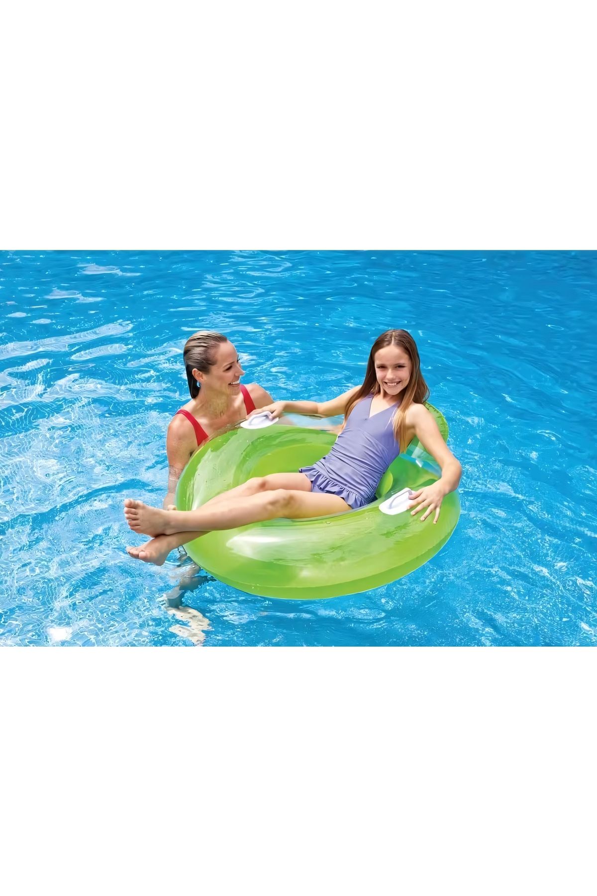 Intex-1pcs Inflatable Armchair Lounge – (102 cm) Pool Float with Headrest & 2 Handles Multi color 6