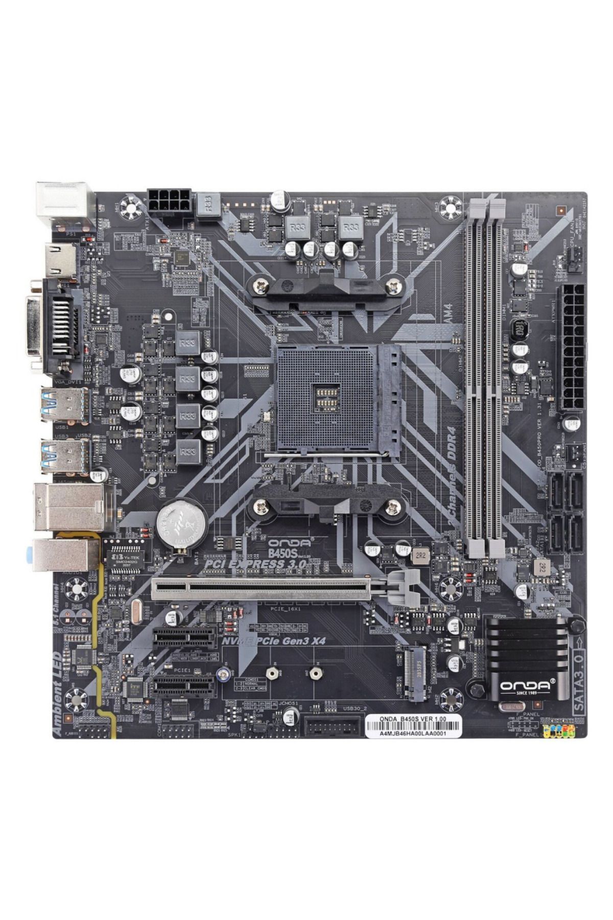 arktek-Alpha Force, Ak-B450M Eg, 2Xddr4, M.2, D-Sub, Dvi, Hdmi, Am4 Socket Motherboard 6
