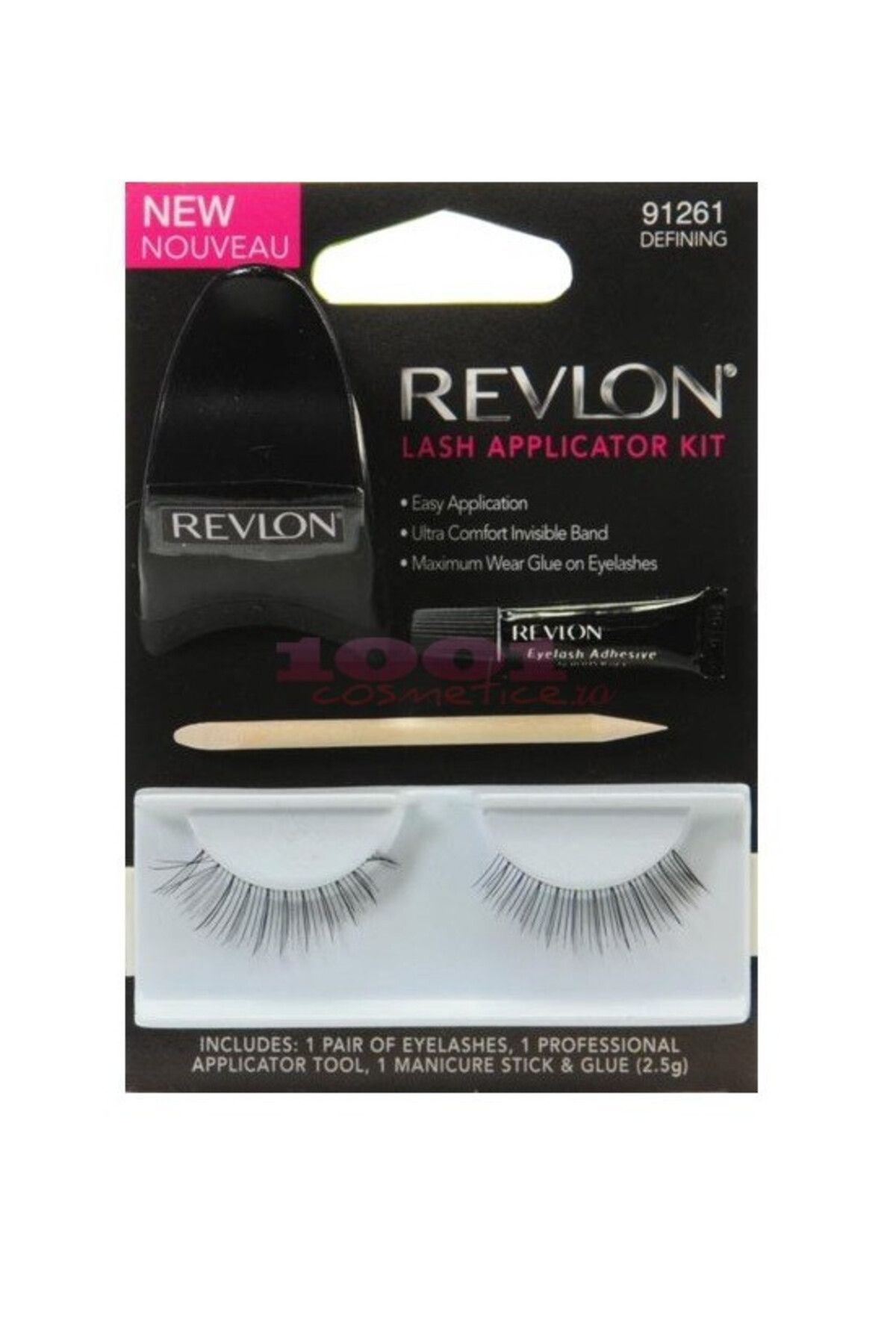 Revlon-DEFINE FALSE EYELASHES STRIP TYPE 91261 + APPLICATOR + ADHESIVE + APPLICATOR STARTER KIT 1