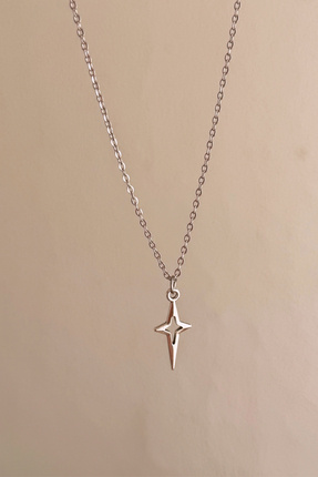 WhimsyWhite Kuzey Yıldızı Çelik Kolye, Minimal Pinterest y2k Retro Vintage Ko...