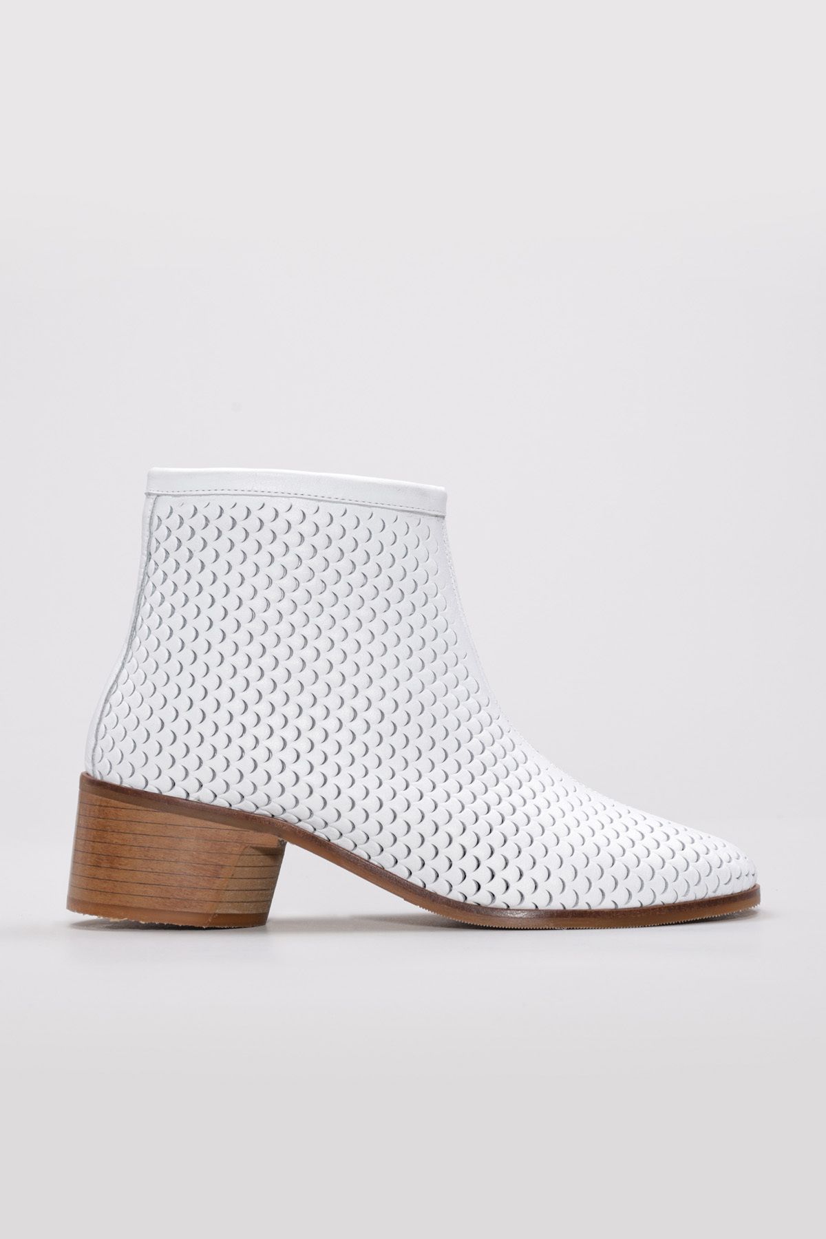 Ayakkabıhane-Genuine Leather Inside and Outside White Stylish Women's Thick Heeled Boots Ah08217261126 3