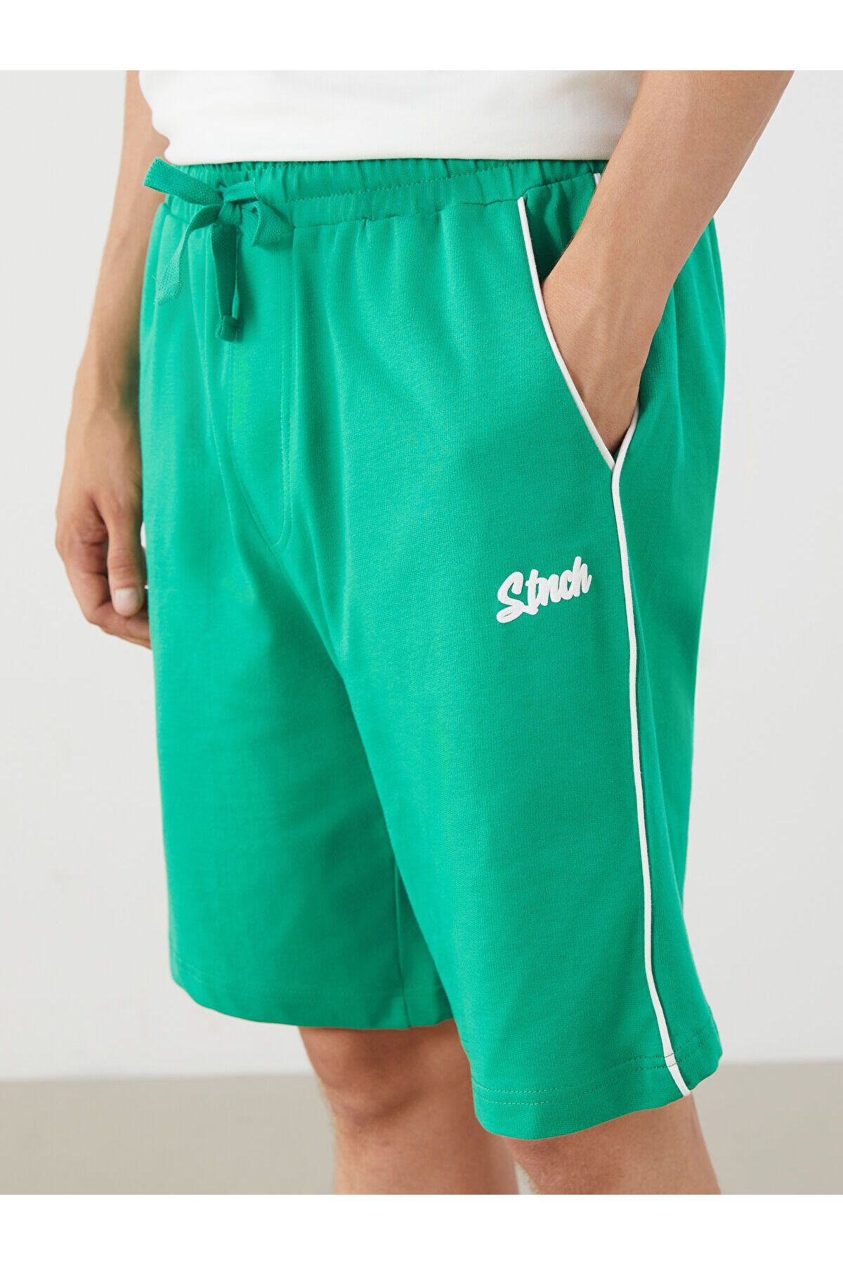 LC Waikiki-Standard Pattern Pique Men's Shorts 3