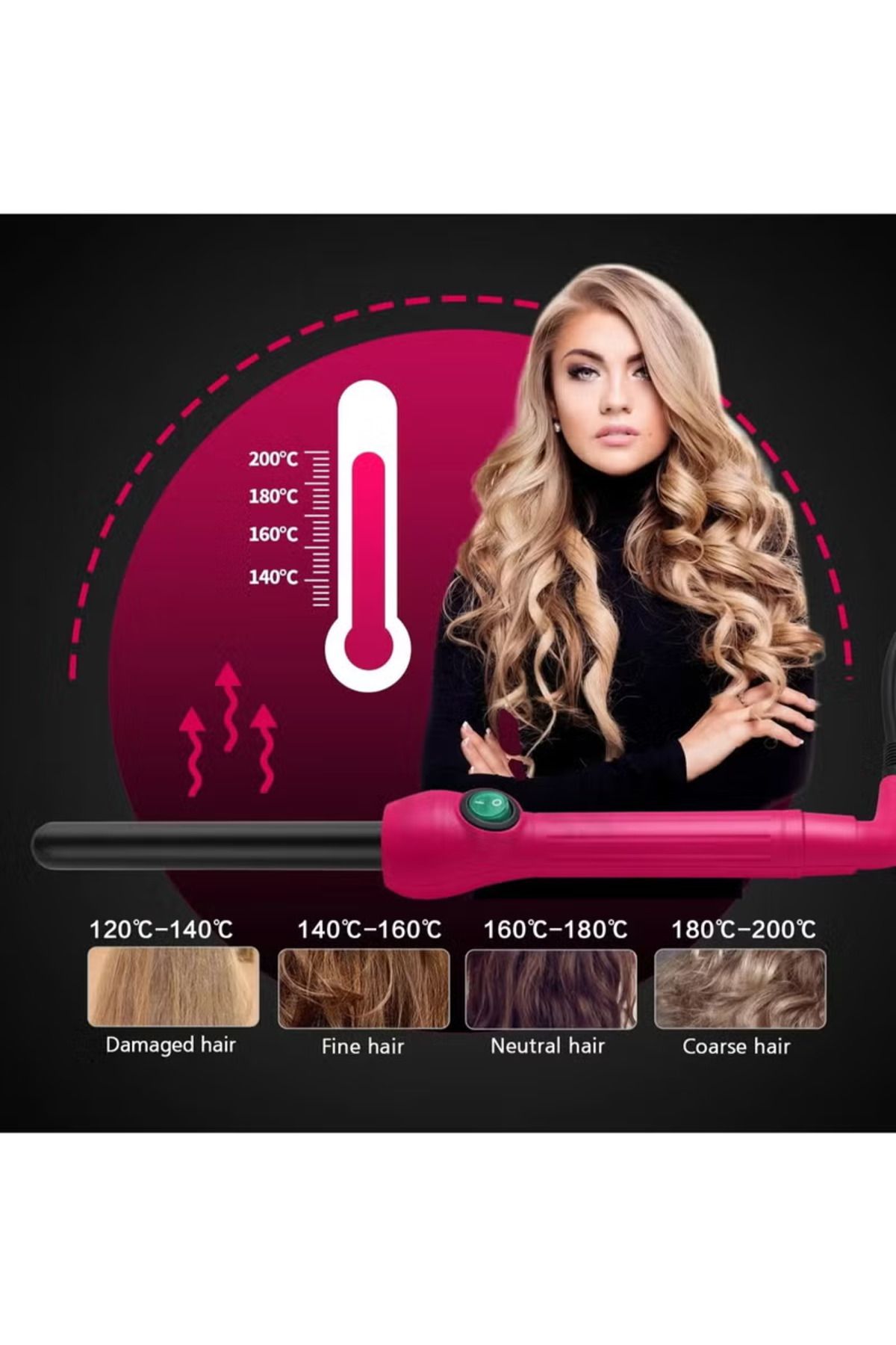 Jose Eber-Fair Juicy Hair Curler Pink/Black 25mm 7