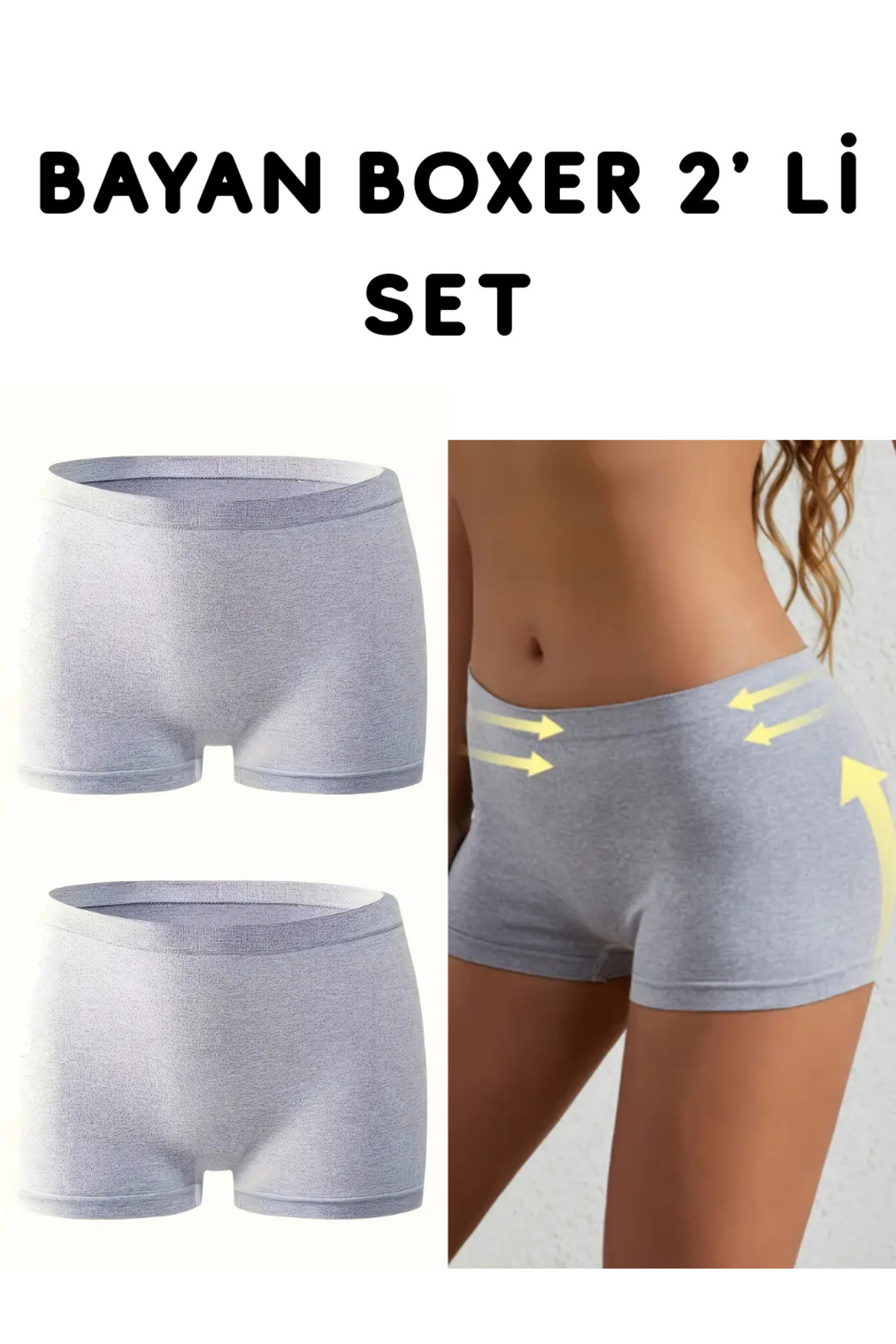 RUTBİL SPORTS - Boxer- Toparlayıcı Boxer - Boxer - Yüksek Bel Boxer - Spor Boxer 2'Lİ SET