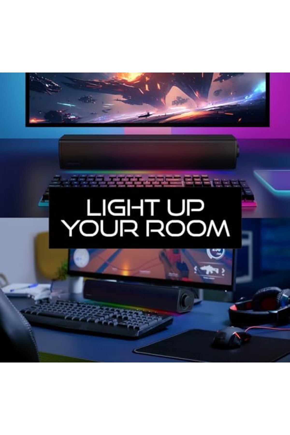 CREATIVE-Sound Blaster GS3 Compact Gaming Soundbar with RGB and SuperWide Technology 5