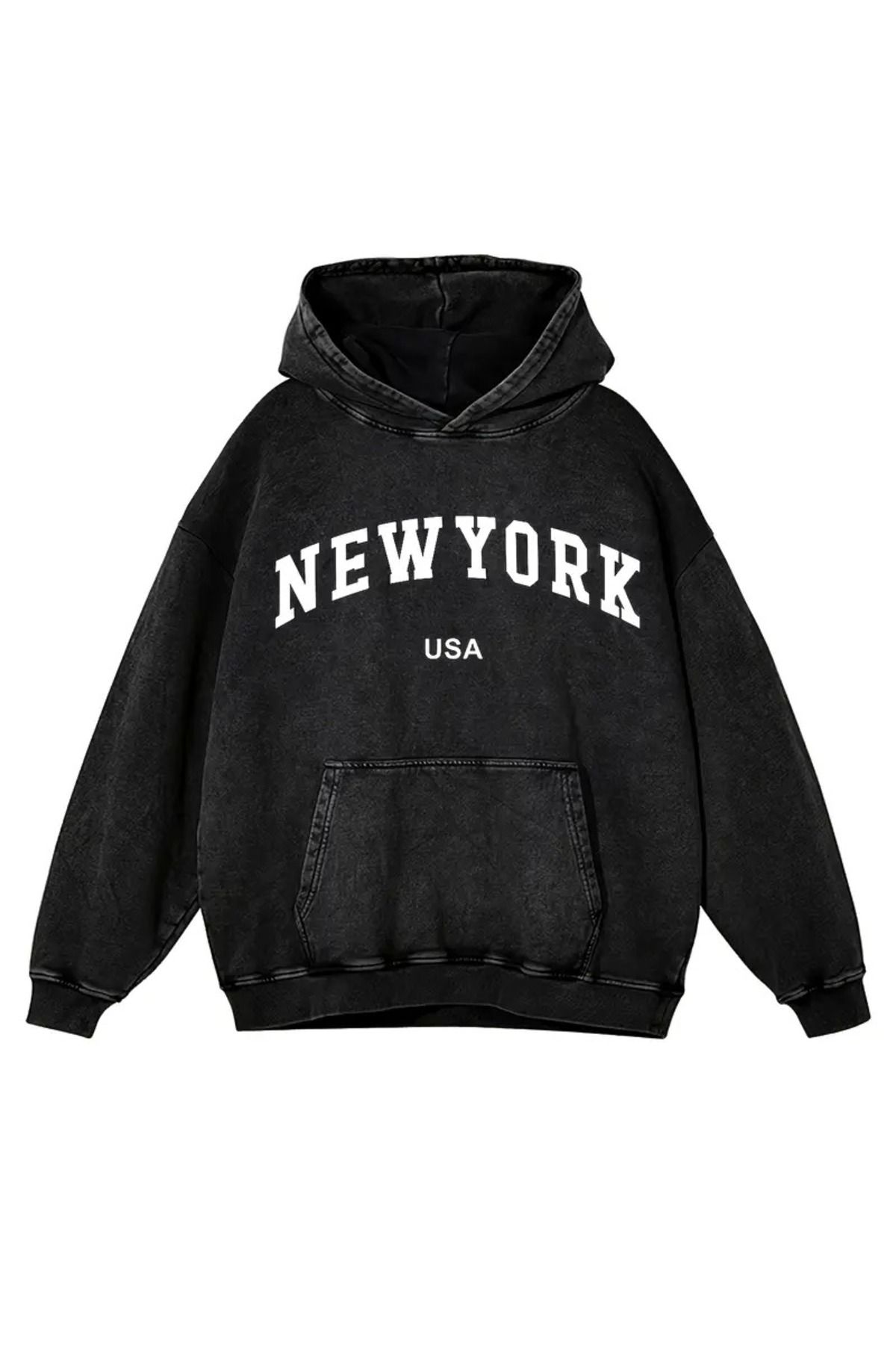 Touz Moda-Washable New York Hooded Sweatshirt 1