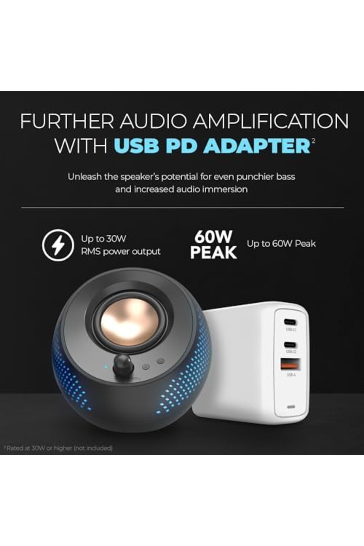 CREATIVE-Pebble X 2.0 USB-C Computer Speakers with Customizable RGB Lighting, Bluetooth 5.3, USB Aud 8