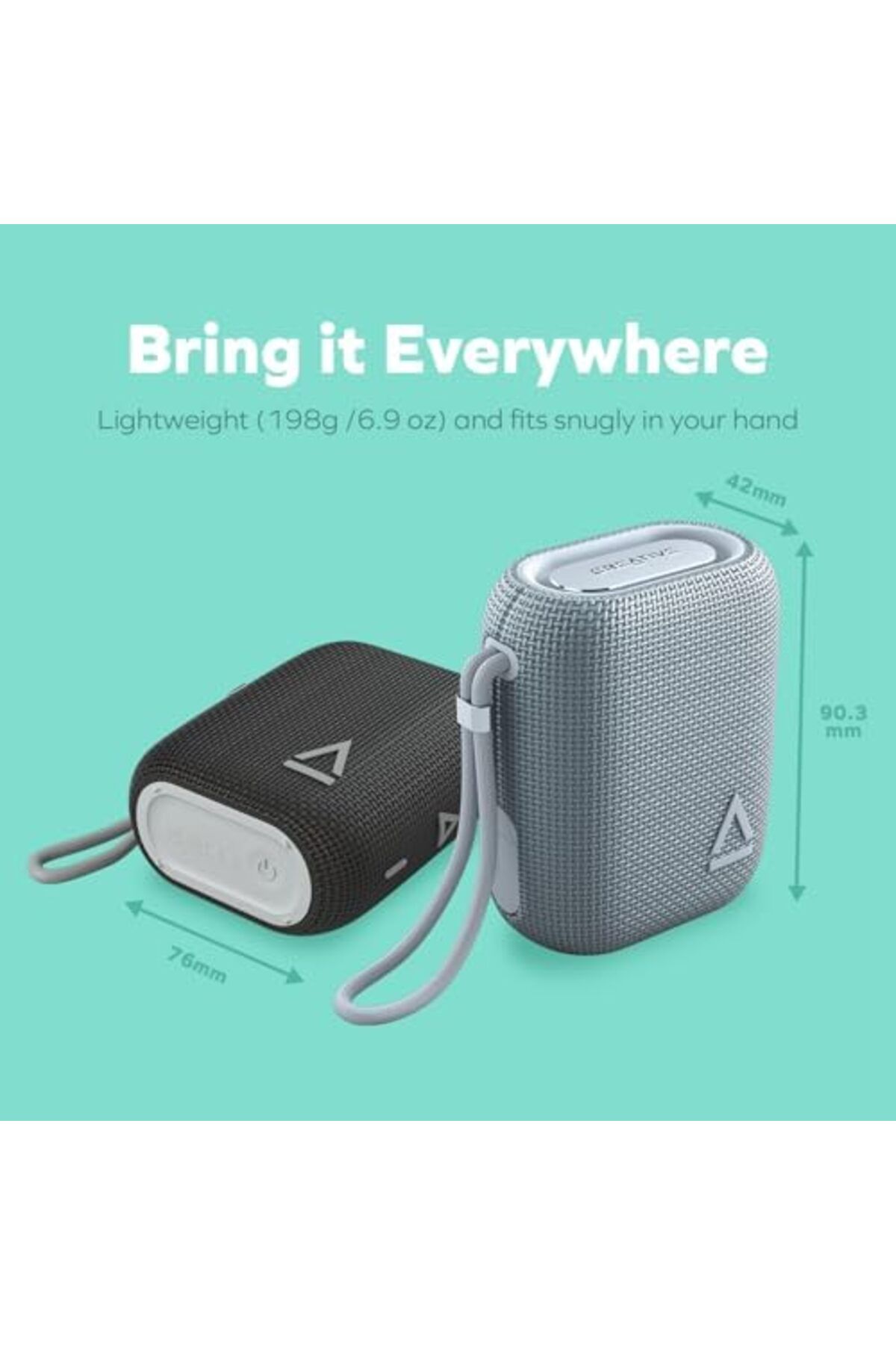 CREATIVE-مكبر صوت MUVO Flex المحمول المقاوم للماء بتقنية البلوتوث 5.3 مع Auracast، بطارية تدوم حتى 10 ساعات 4