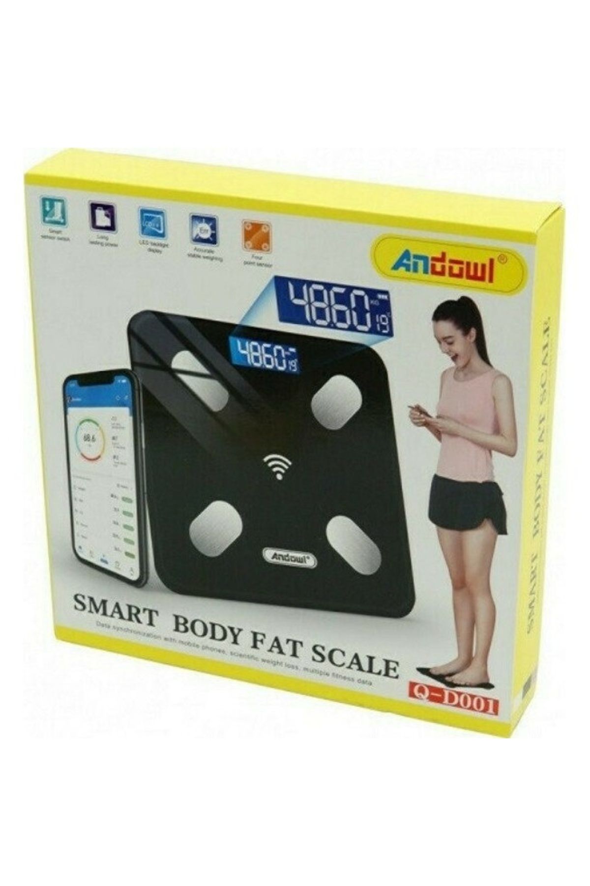 divendi-ro-Smart Body Scale with BMI function, Bluetooth, with LCD display, made of Glass 2