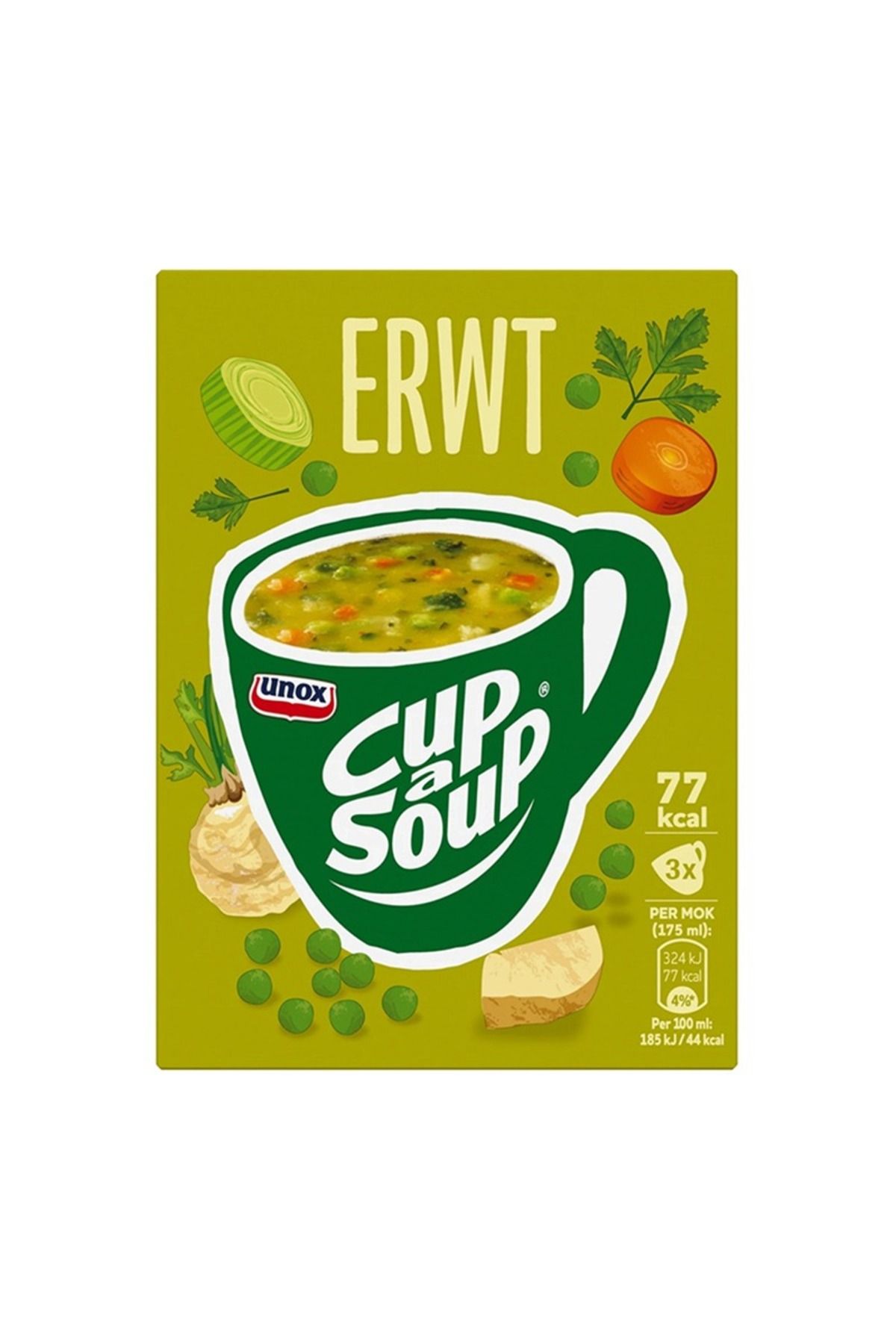 Unox-Cup-a-soup Supa instant de Mazare 3 x 23 g 1