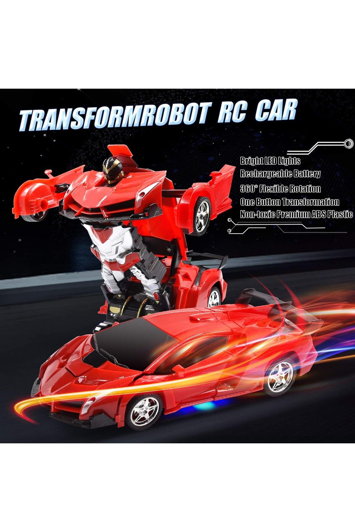 rexa-Super Power Transformer RC Robot Car – 2-in-1 Remote Control Car & Robot with Lights and Sound 2