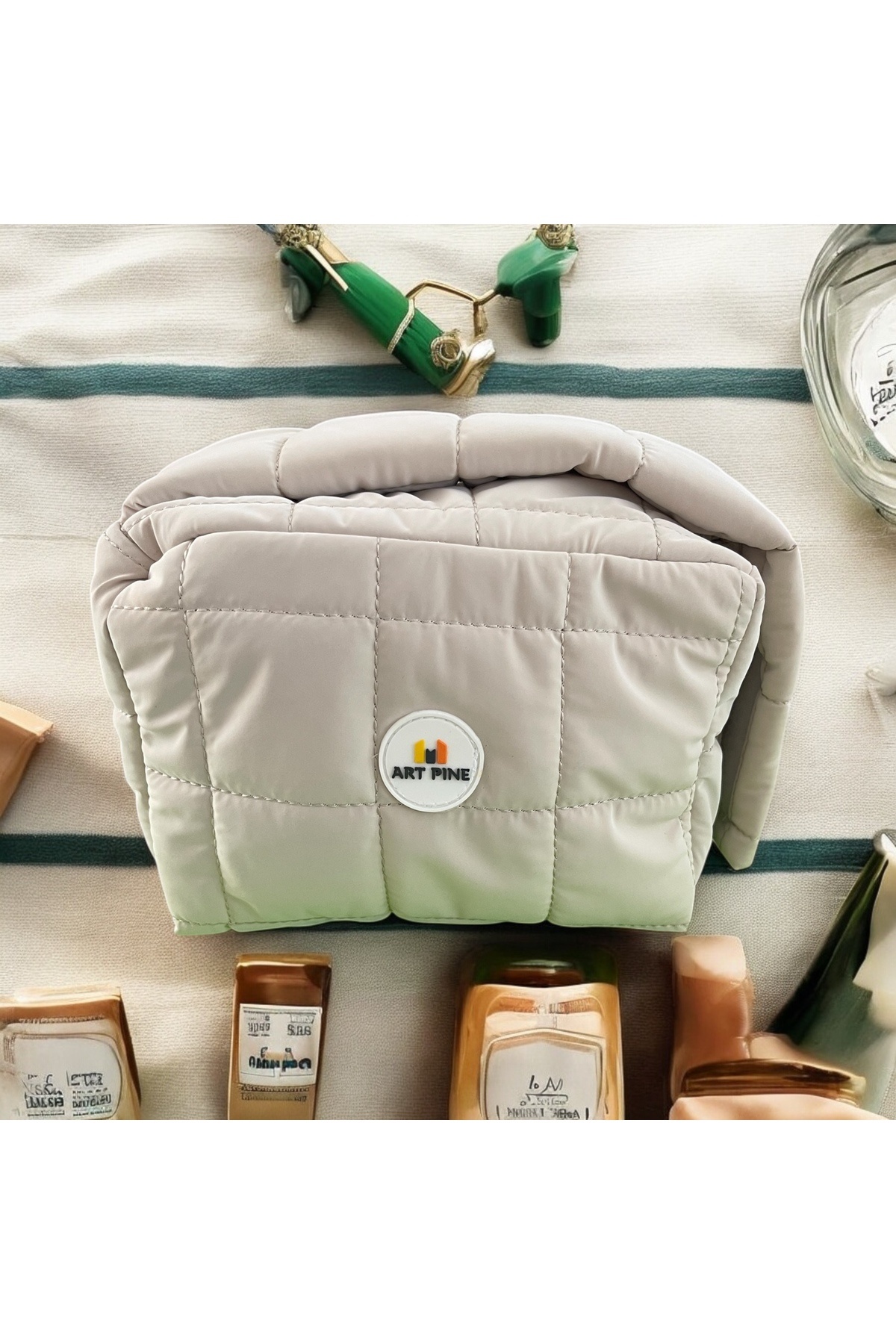 ART PINE VİRAL KULPLU SEYAHAT ÇANTASI CLUTCH ÇANTA MAKYAJ