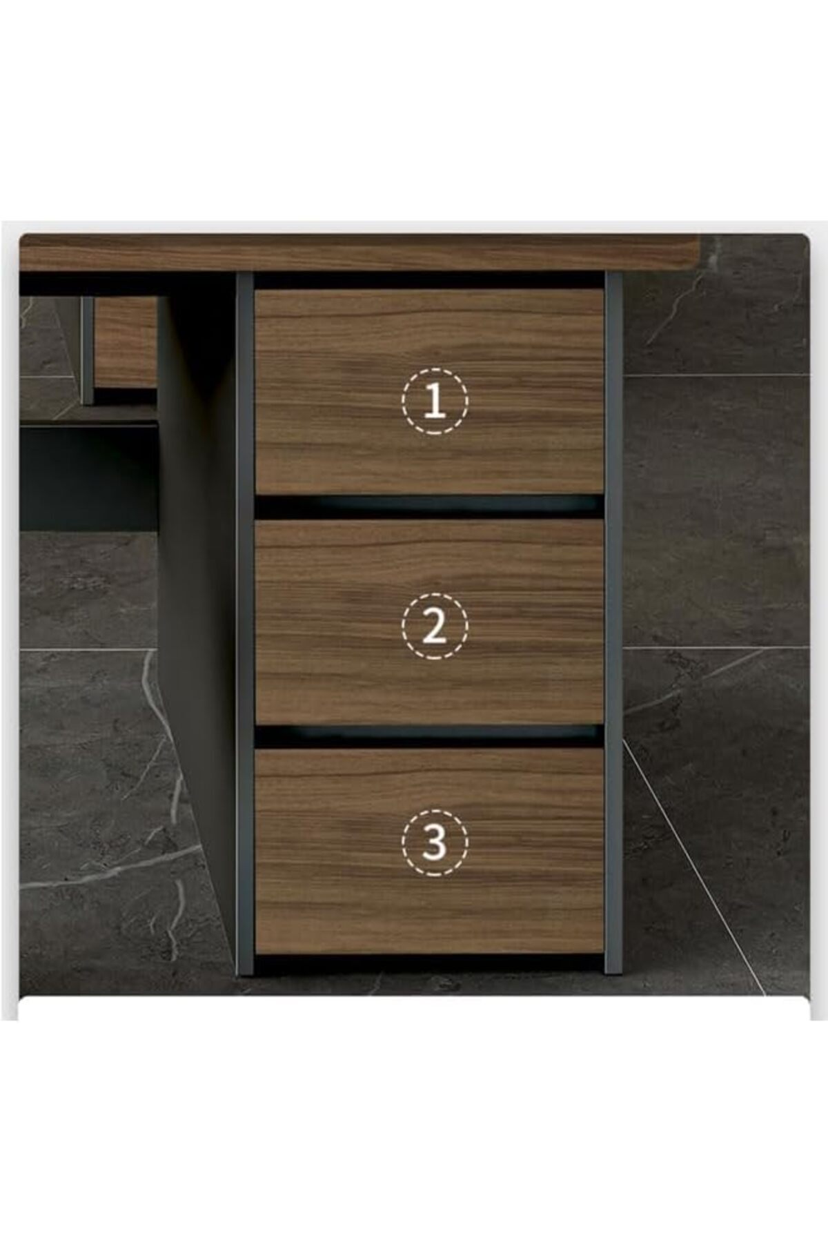 Generic-Multifunctional Computer Table And Office Desk With 3 Drawers 120 cm 5