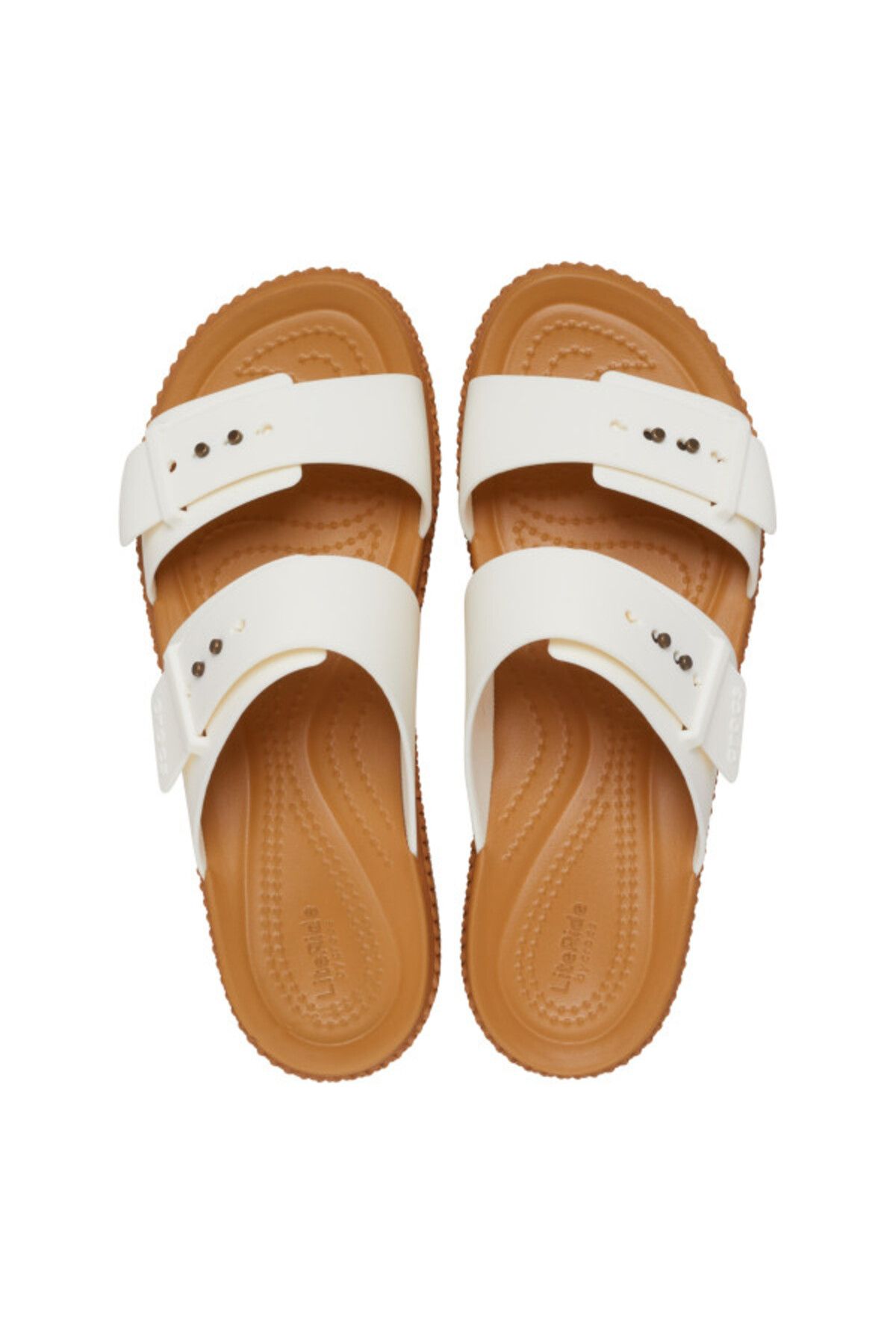 Crocs-Papuci Brooklyn cu cataramă țesută - Cretă 5