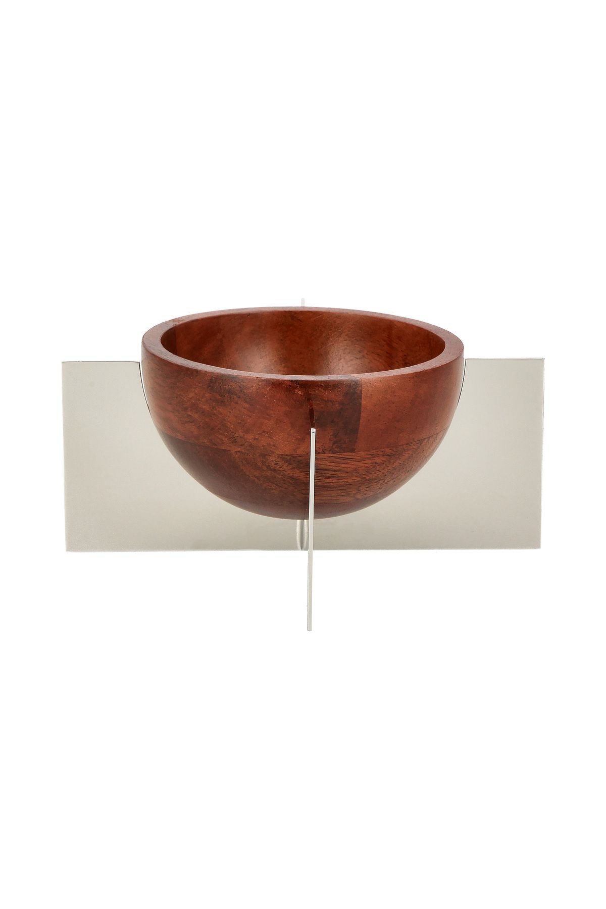 Generic-Nuts Bowl Wood With Steel X Silver 3