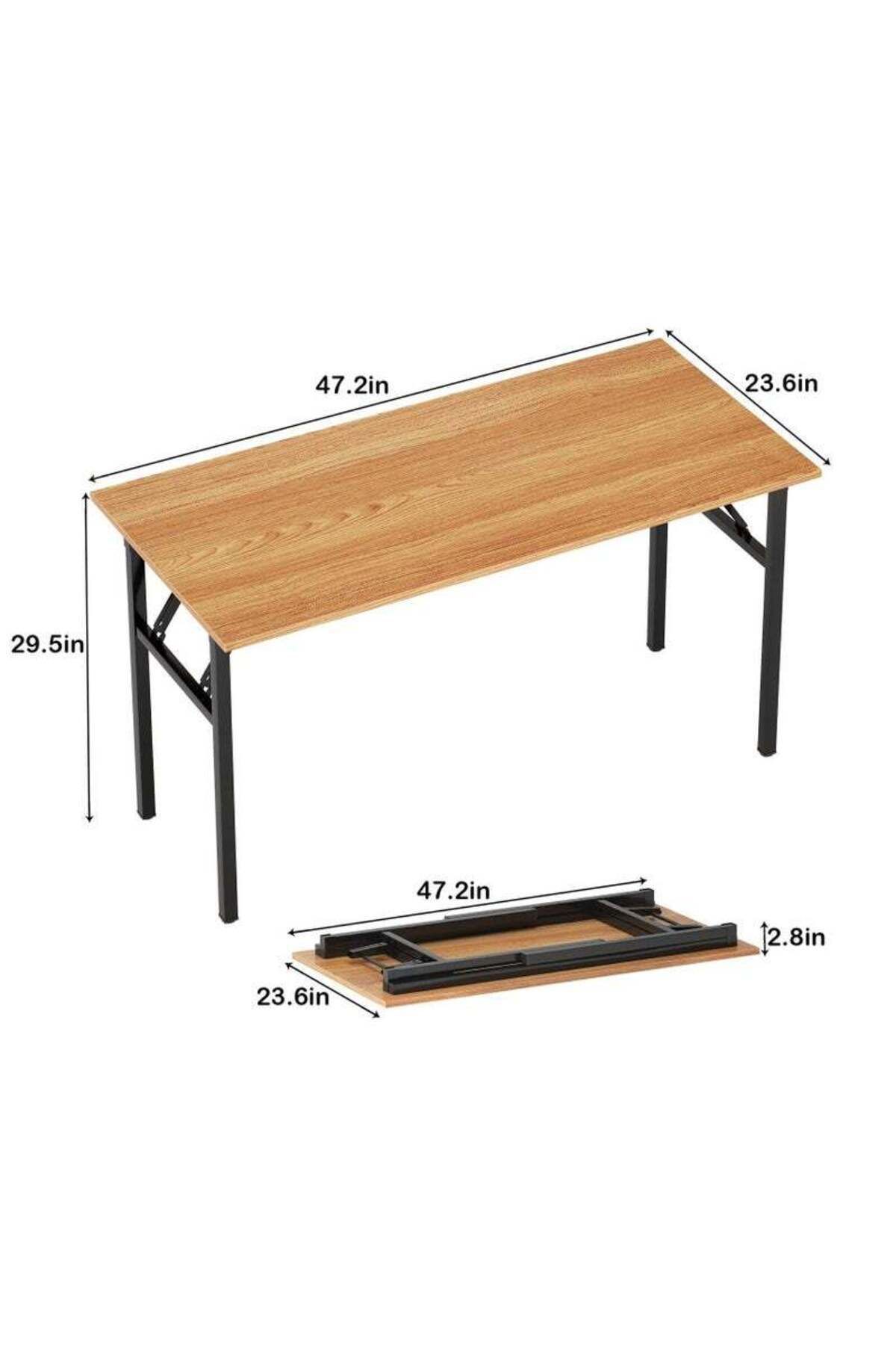 COOYA-Folding Computer Table,47 in,Waterproof & Anti Scratch,No Need to Assemble,Stability and Durability 4